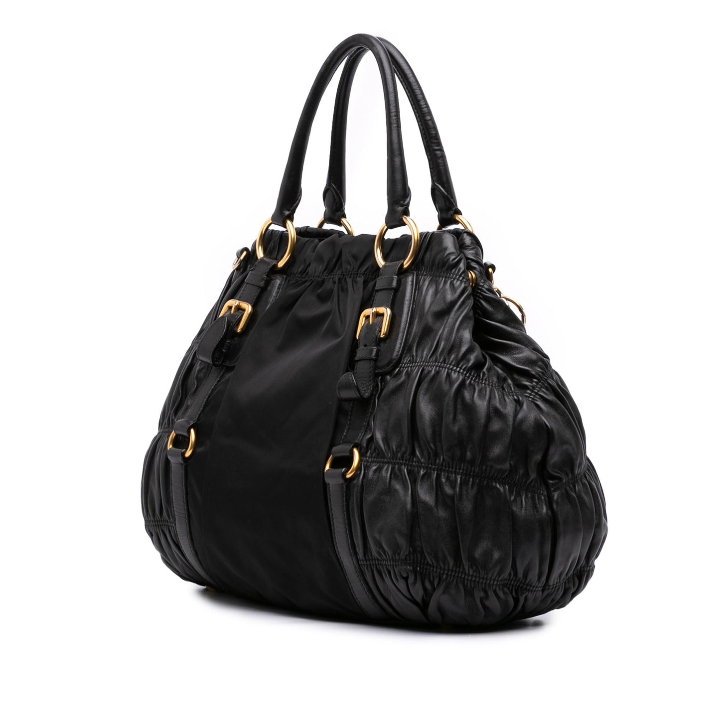 Prada Tessuto and Nappa Gaufre Satchel