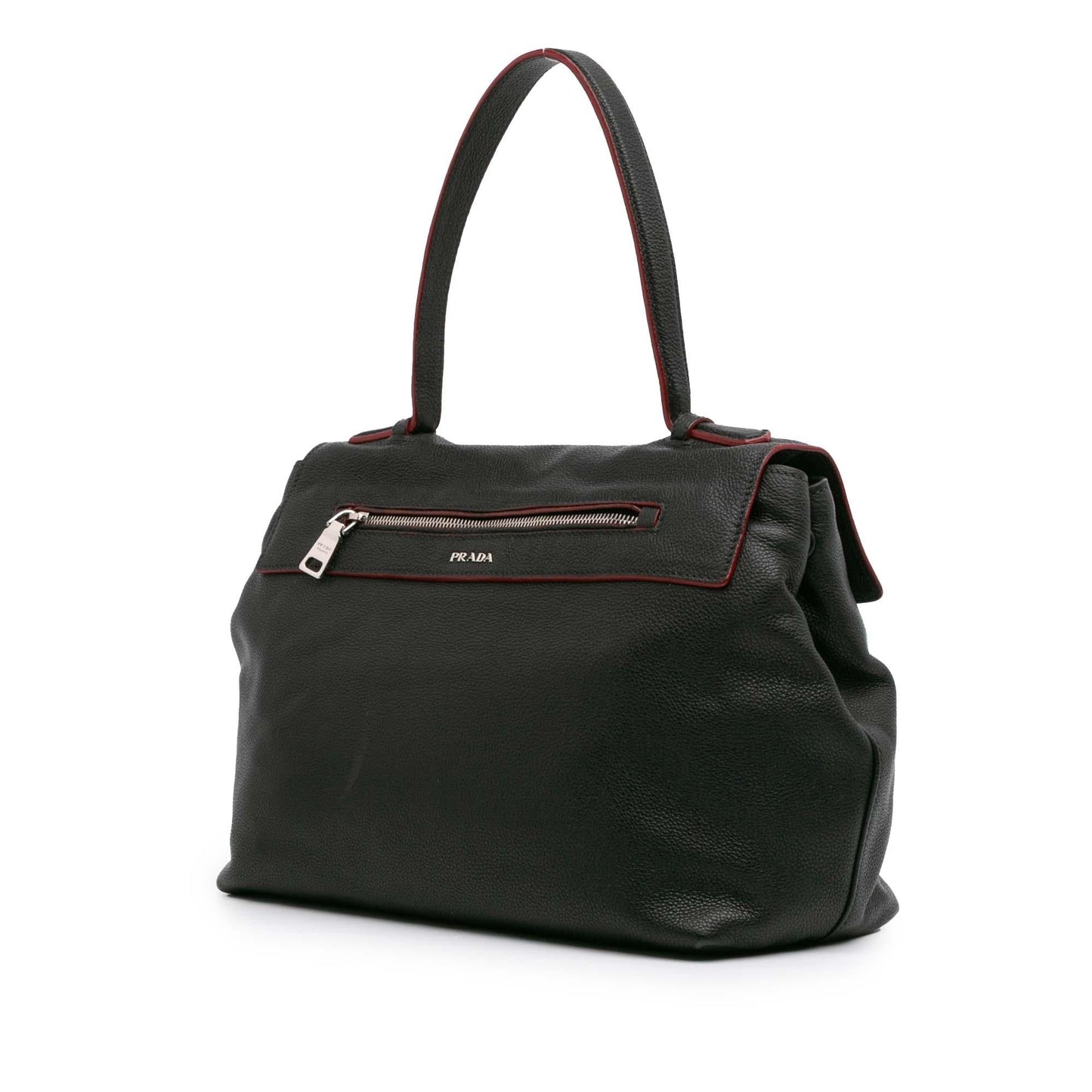 Prada Toro Leather Top Handle Flap Satchel