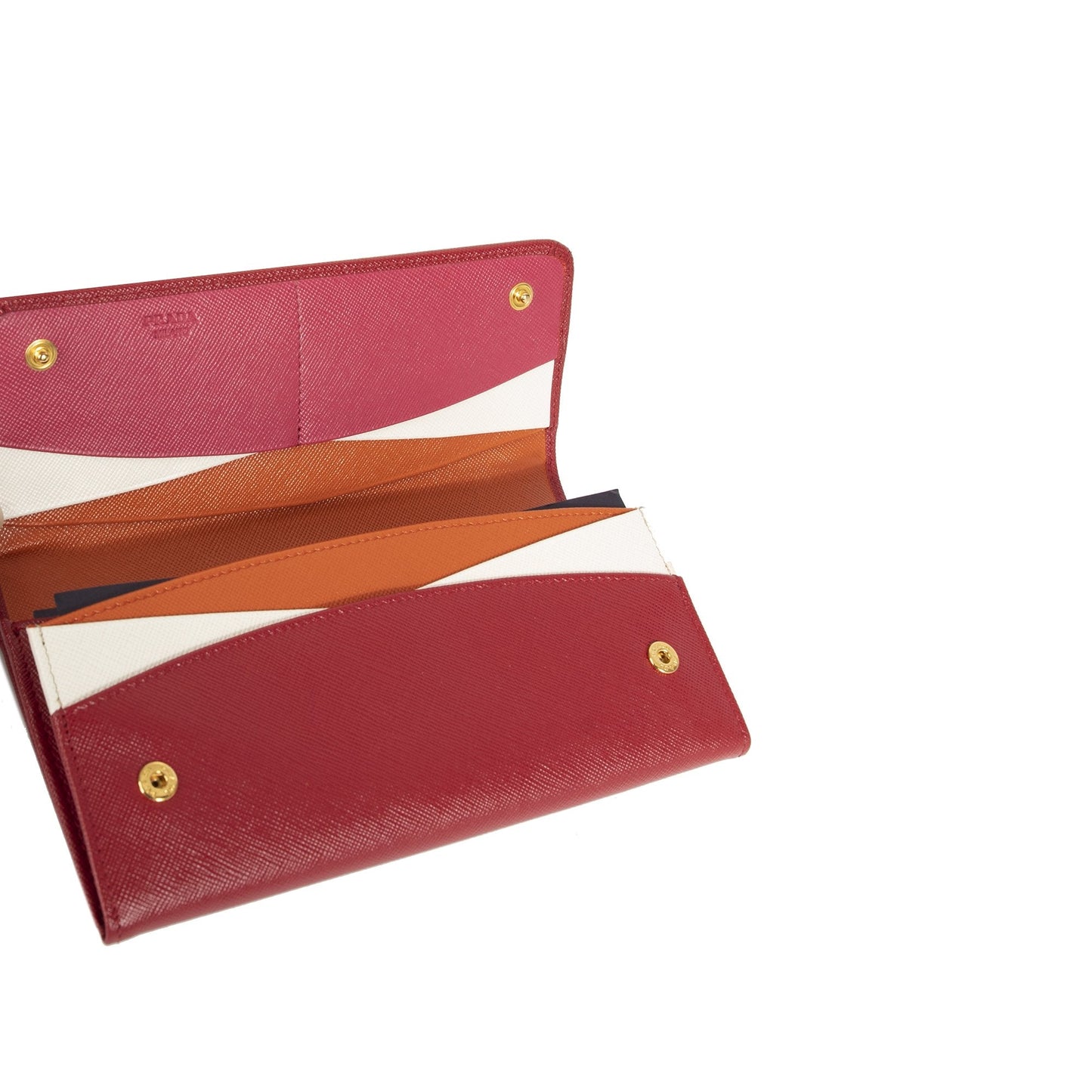 Prada Tri-Colour Saffiano Continental Wallet