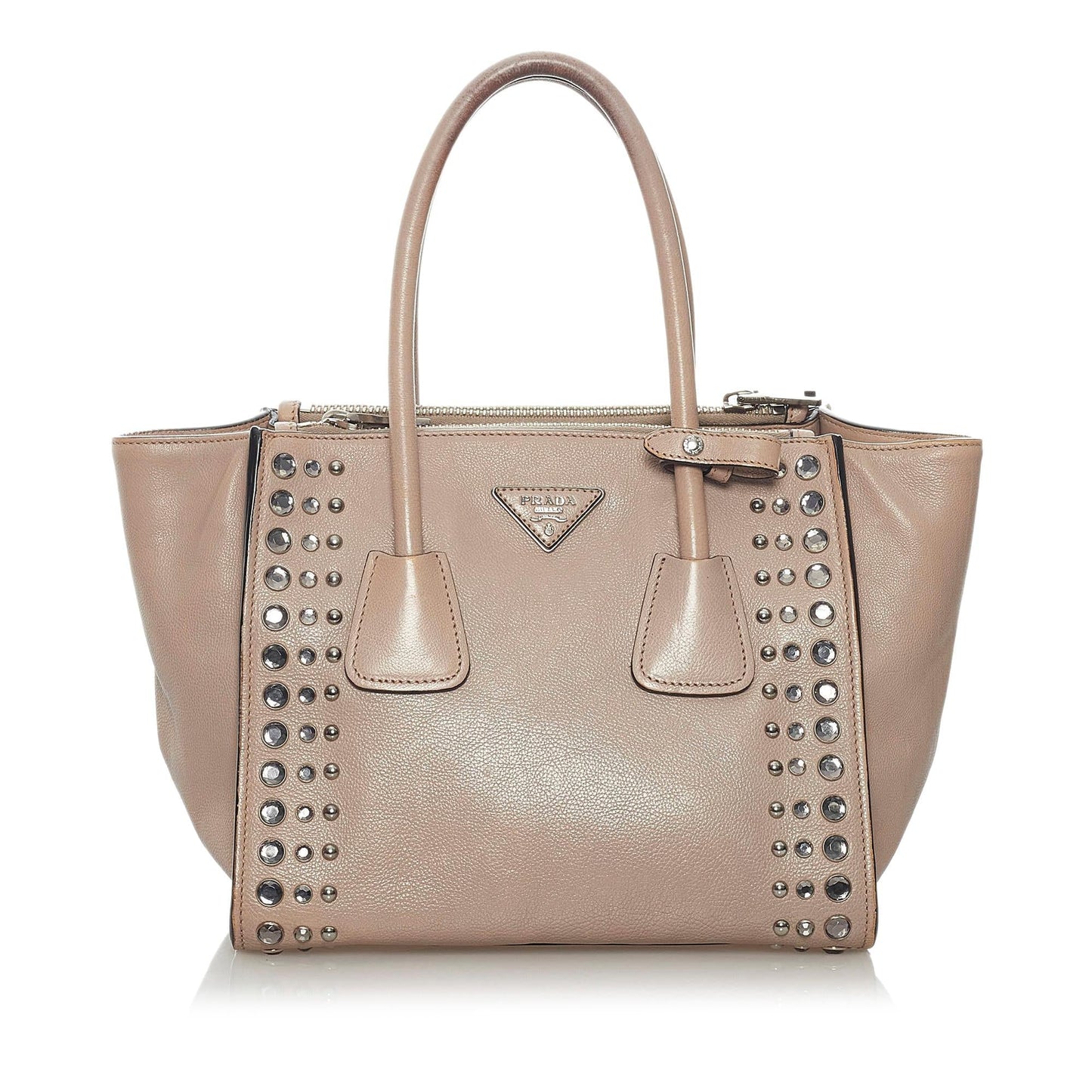 Prada Twin Pocket Leather Handbag (SHG-29256)