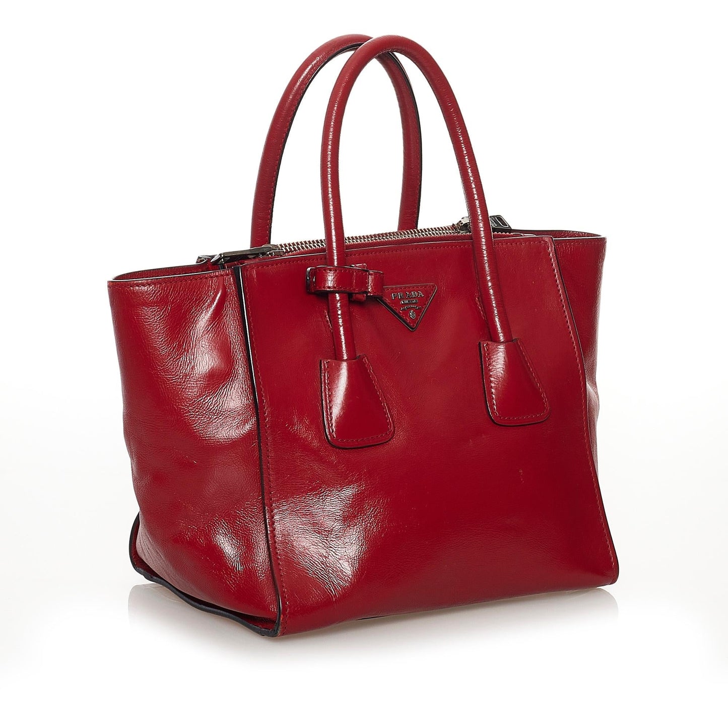 Prada Twin Pocket Leather Handbag (SHG-32887)