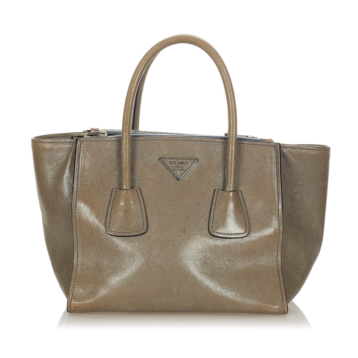 Prada Twin Pocket Leather Satchel (SHG-23322)