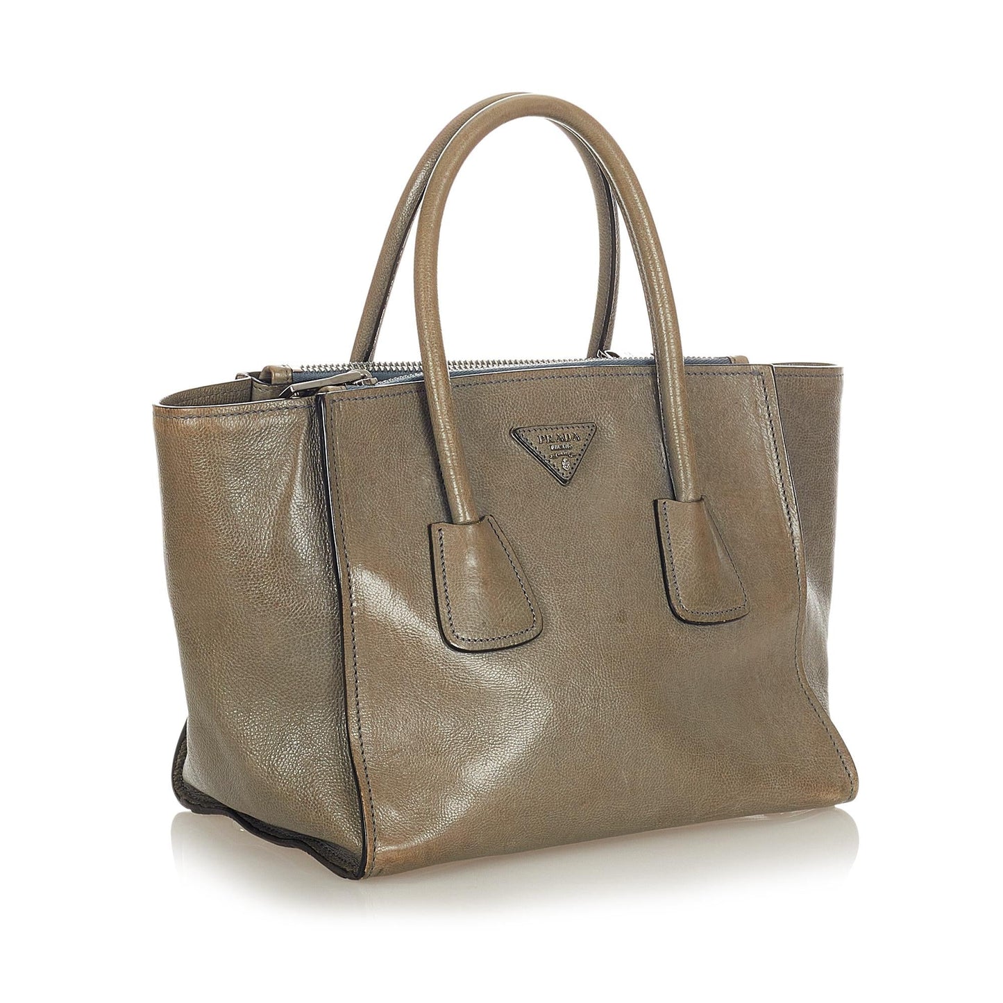 Prada Twin Pocket Leather Satchel (SHG-23322)