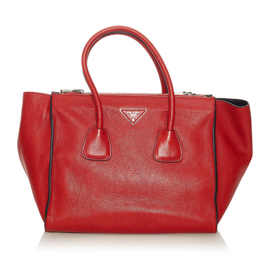 Prada Twin Pocket Leather Satchel Style 30 - Ewore Bags