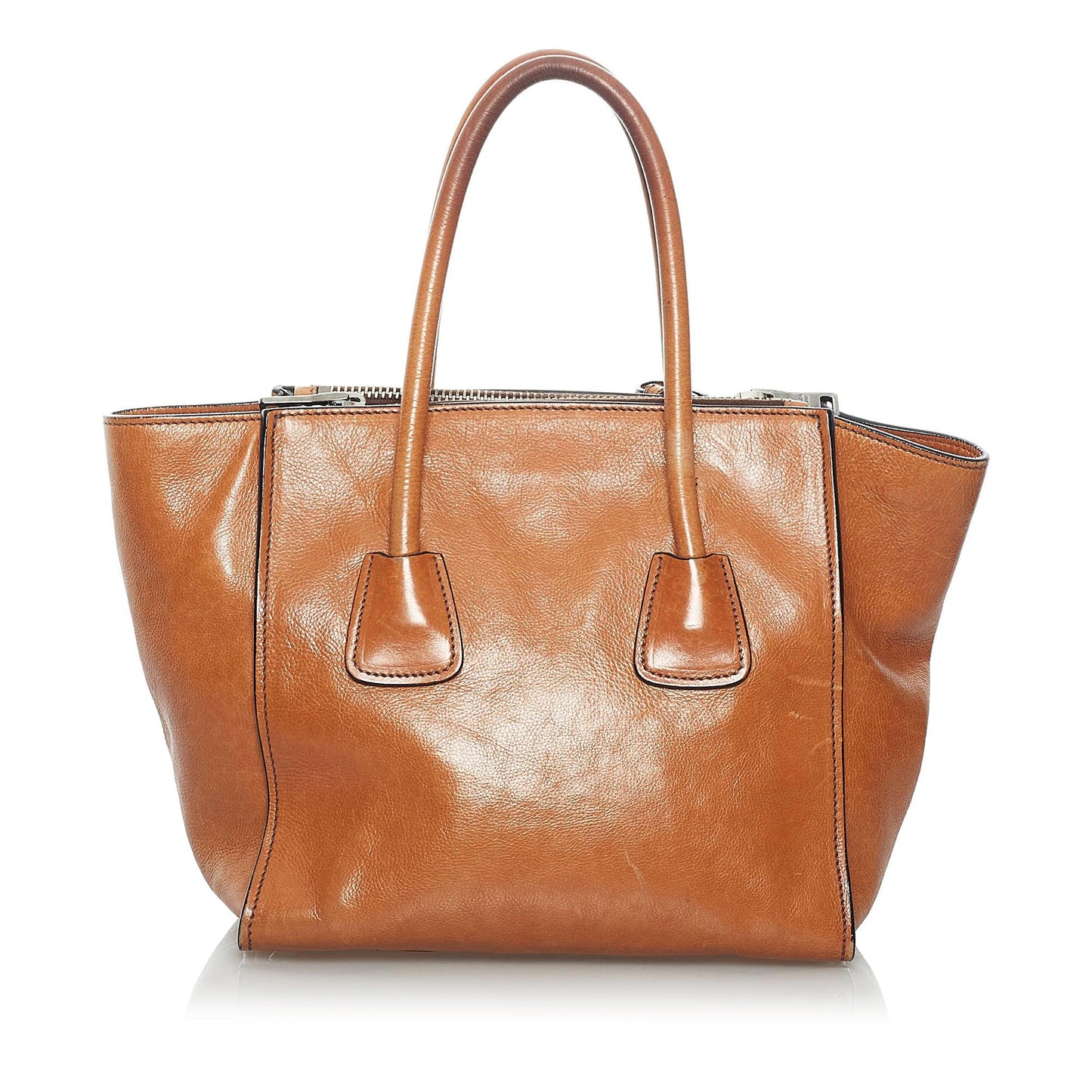 Prada Twin Pocket Leather Satchel (SHG-33697)