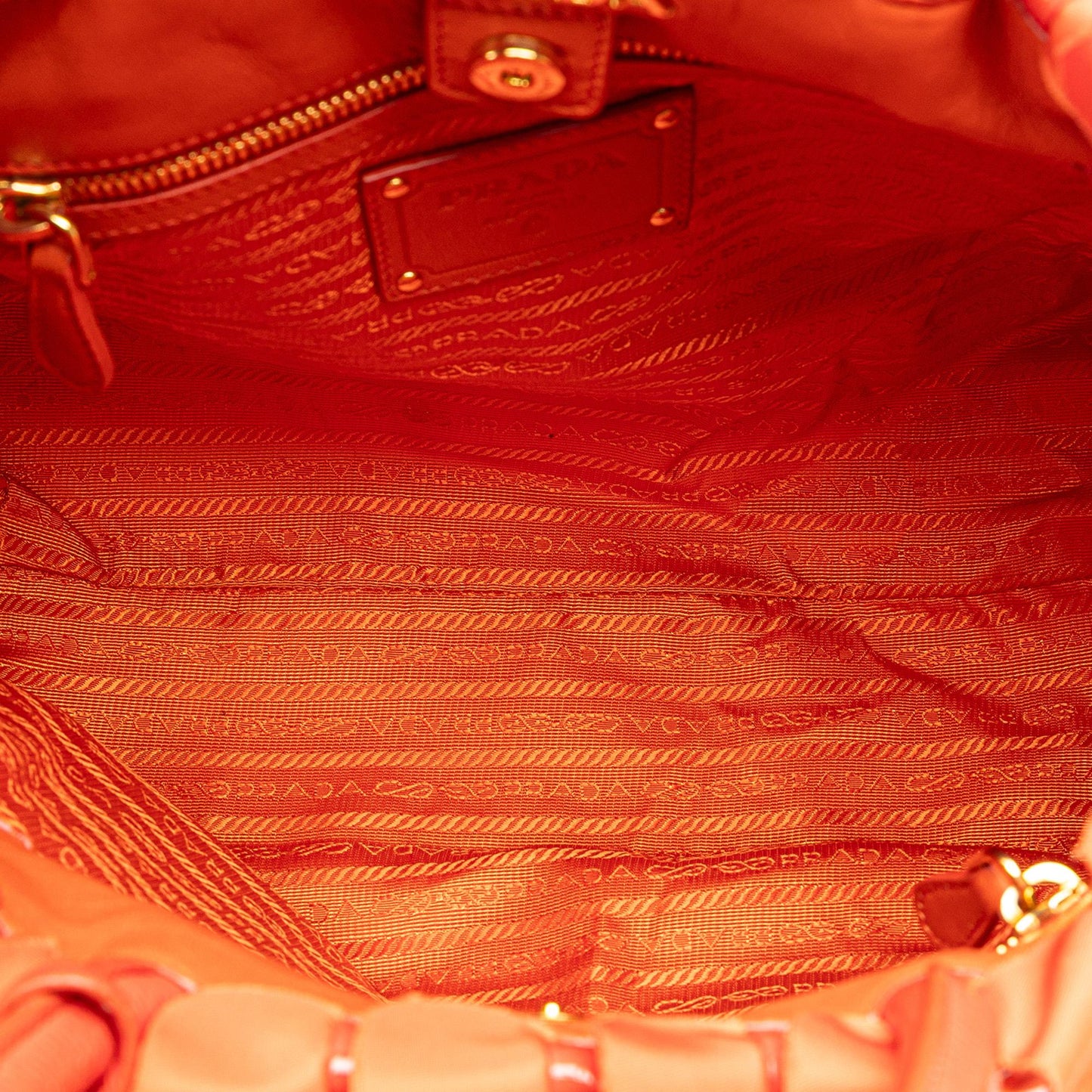 Prada Vernice and Tessuto Ruffle Tote