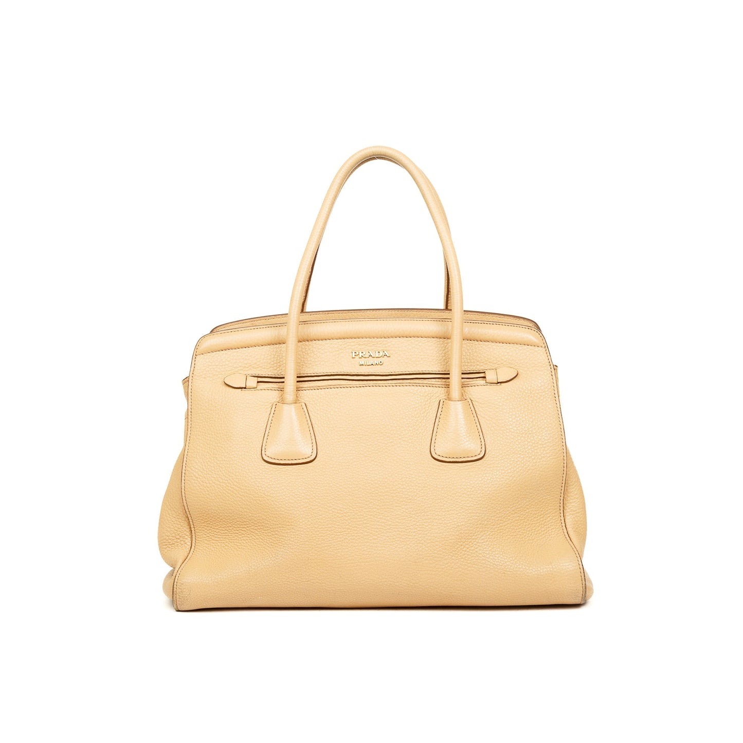 Prada Vitello Daino Cuir Frame Convertible Tote