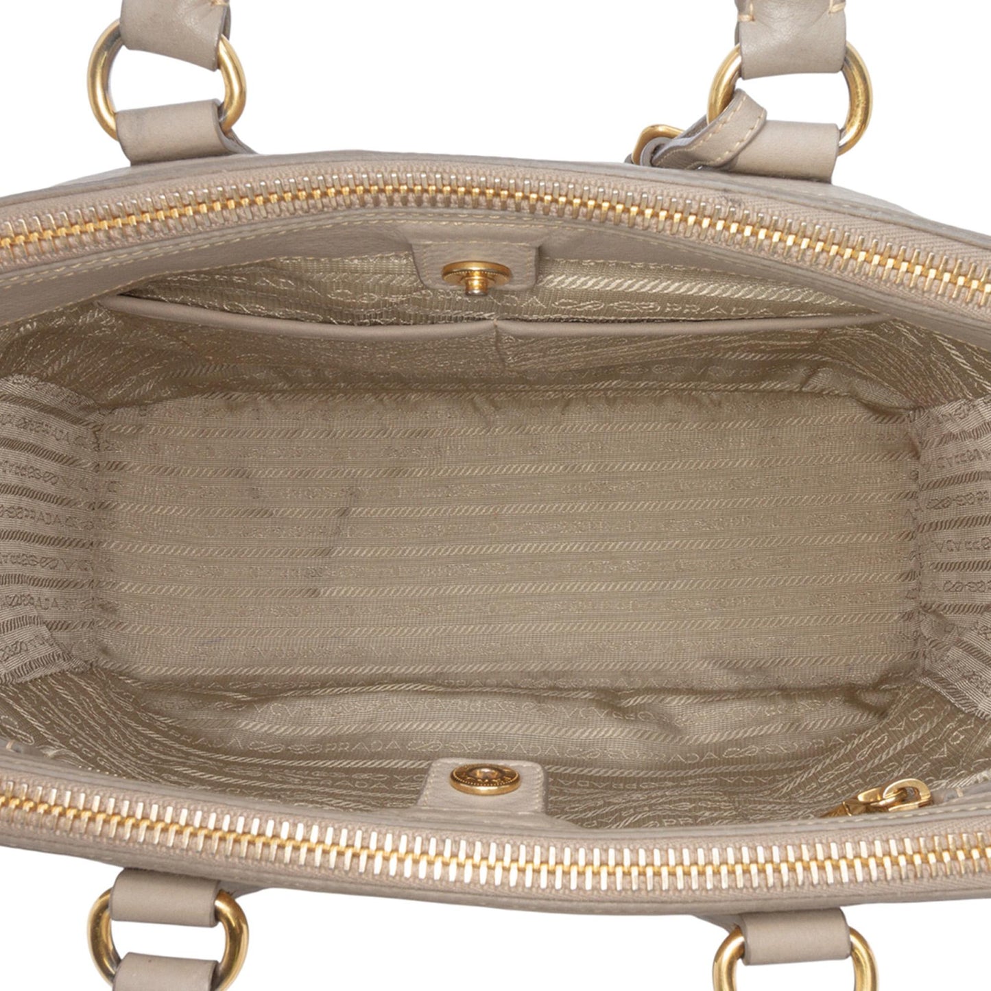 Prada Vitello Daino Double Zip Convertible Tote