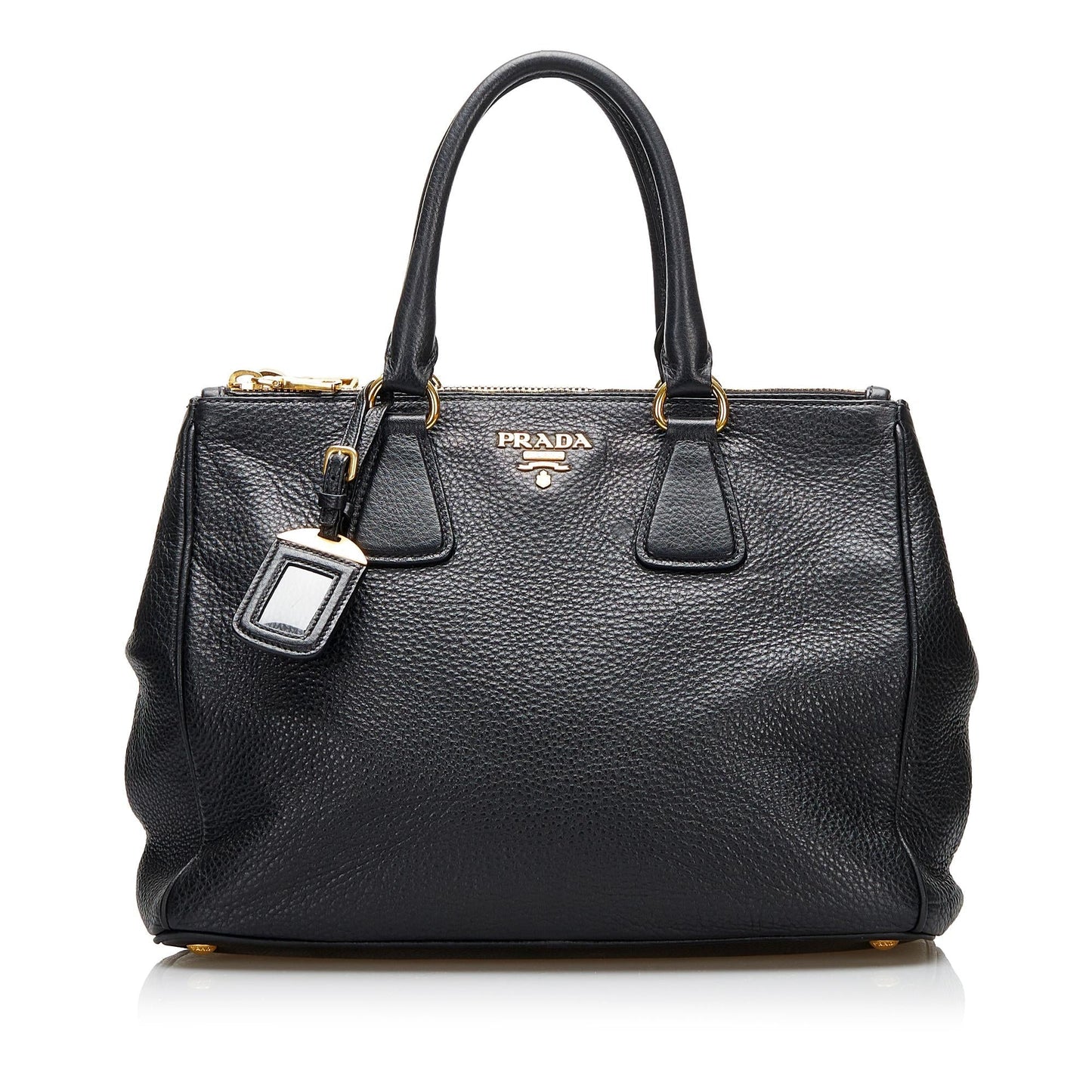Prada Vitello Daino Double Zip Satchel (SHG-zKLSSH)