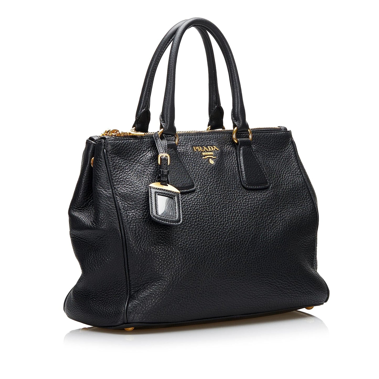 Prada Vitello Daino Double Zip Satchel (SHG-zKLSSH)
