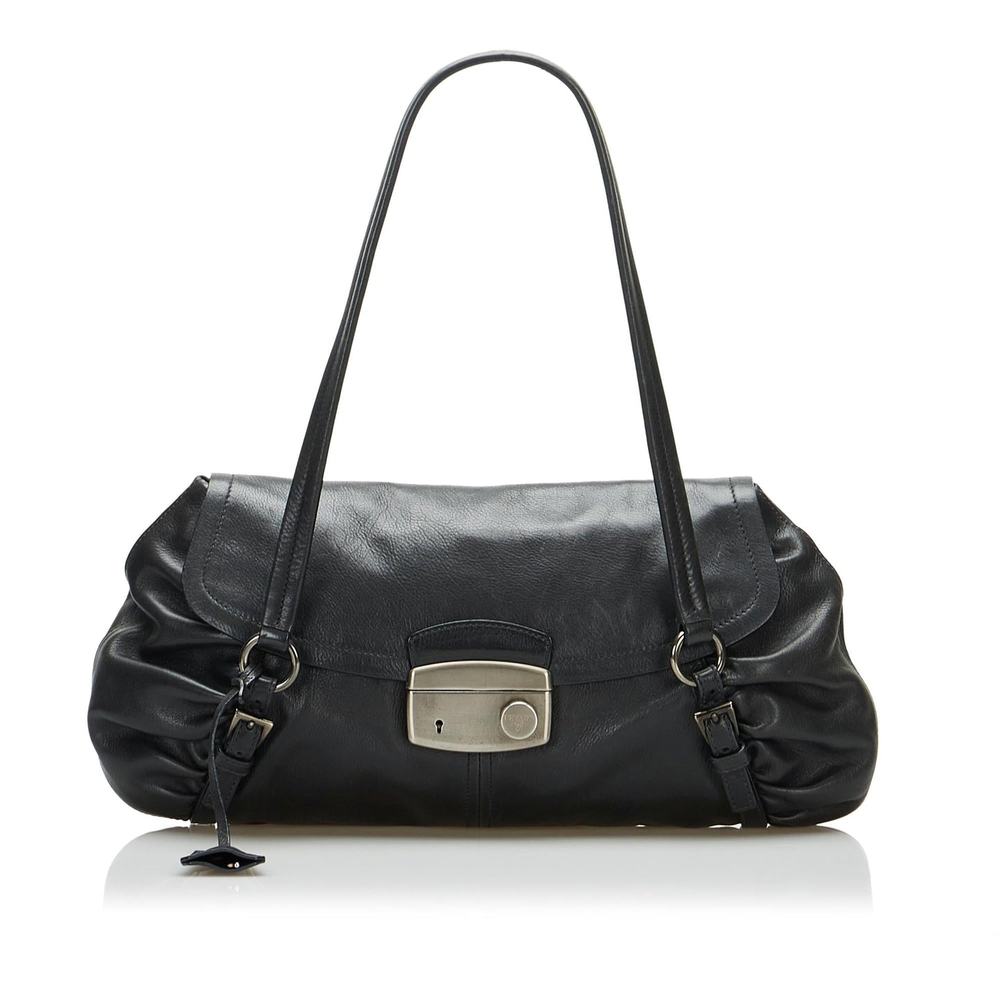 Prada Vitello Daino Easy Sound Lock Shoulder Bag (SHG-ZwaqYZ)