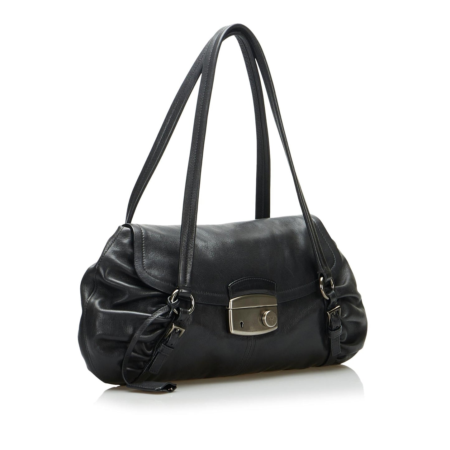 Prada Vitello Daino Easy Sound Lock Shoulder Bag (SHG-ZwaqYZ)