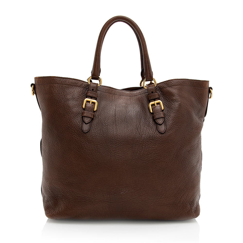 Prada Vitello Daino Leather Tote (SHF-19255)