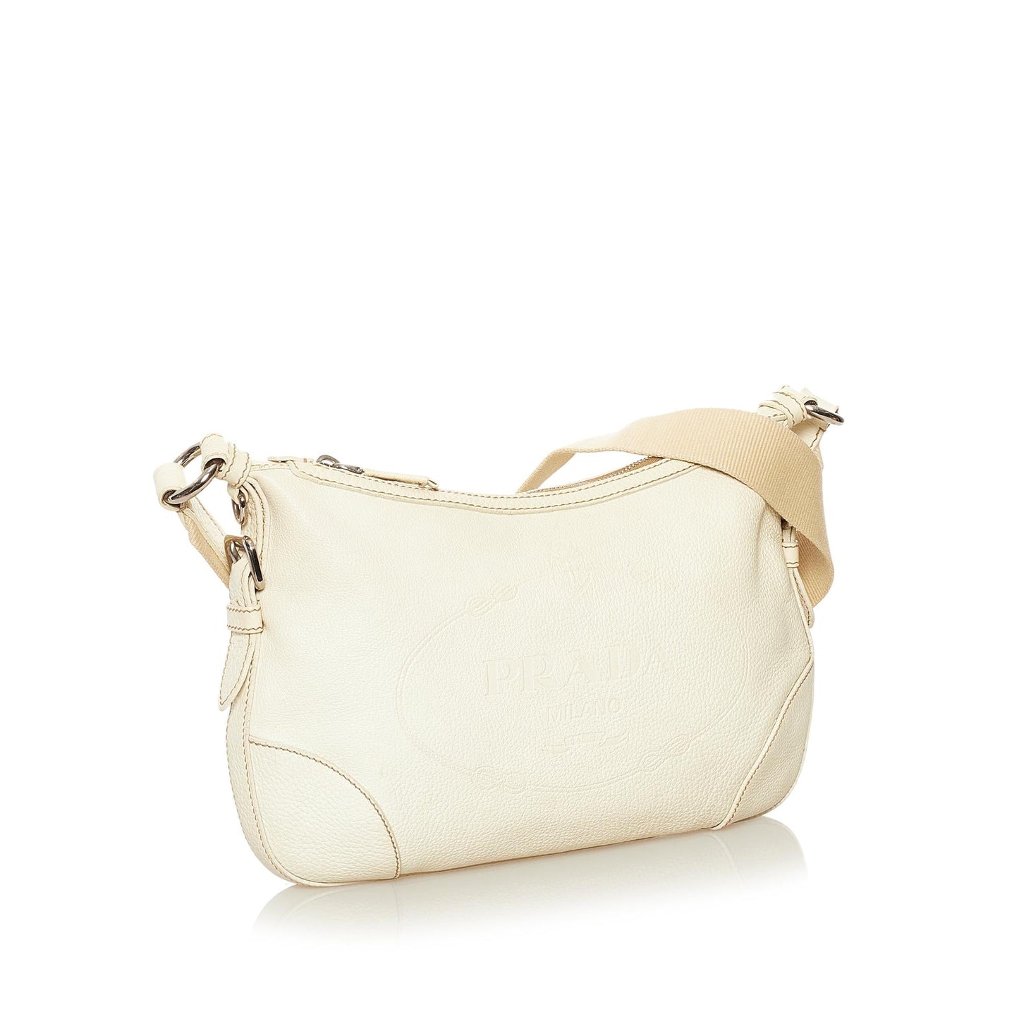 Prada Vitello Daino Logo Crossbody Bag (SHG-35061)