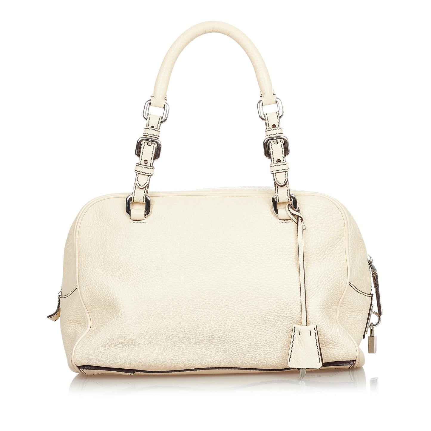 Prada Vitello Daino Logo Handbag Style 3 - Ewore Bags