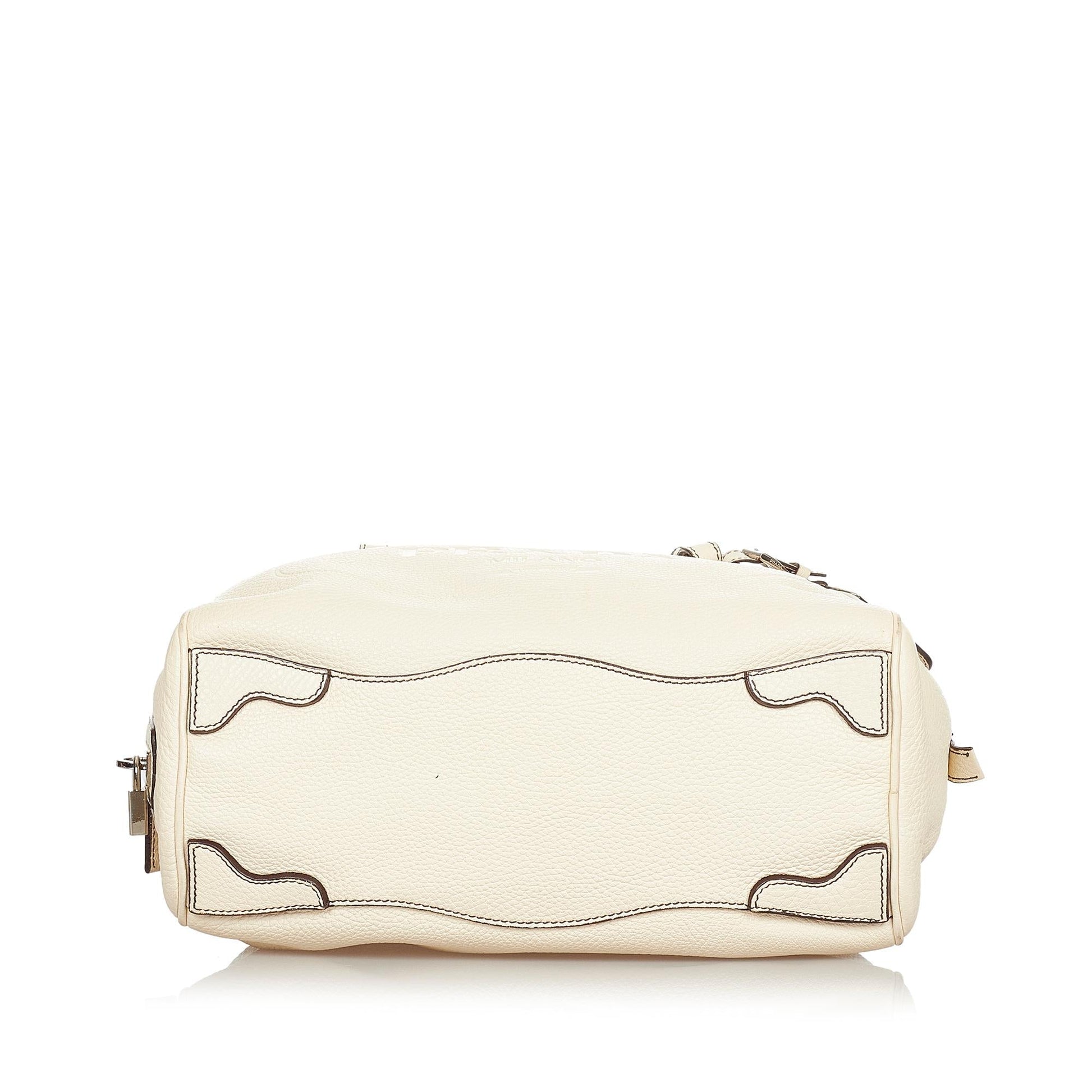 Prada Vitello Daino Logo Handbag Style 3 - Ewore Bags