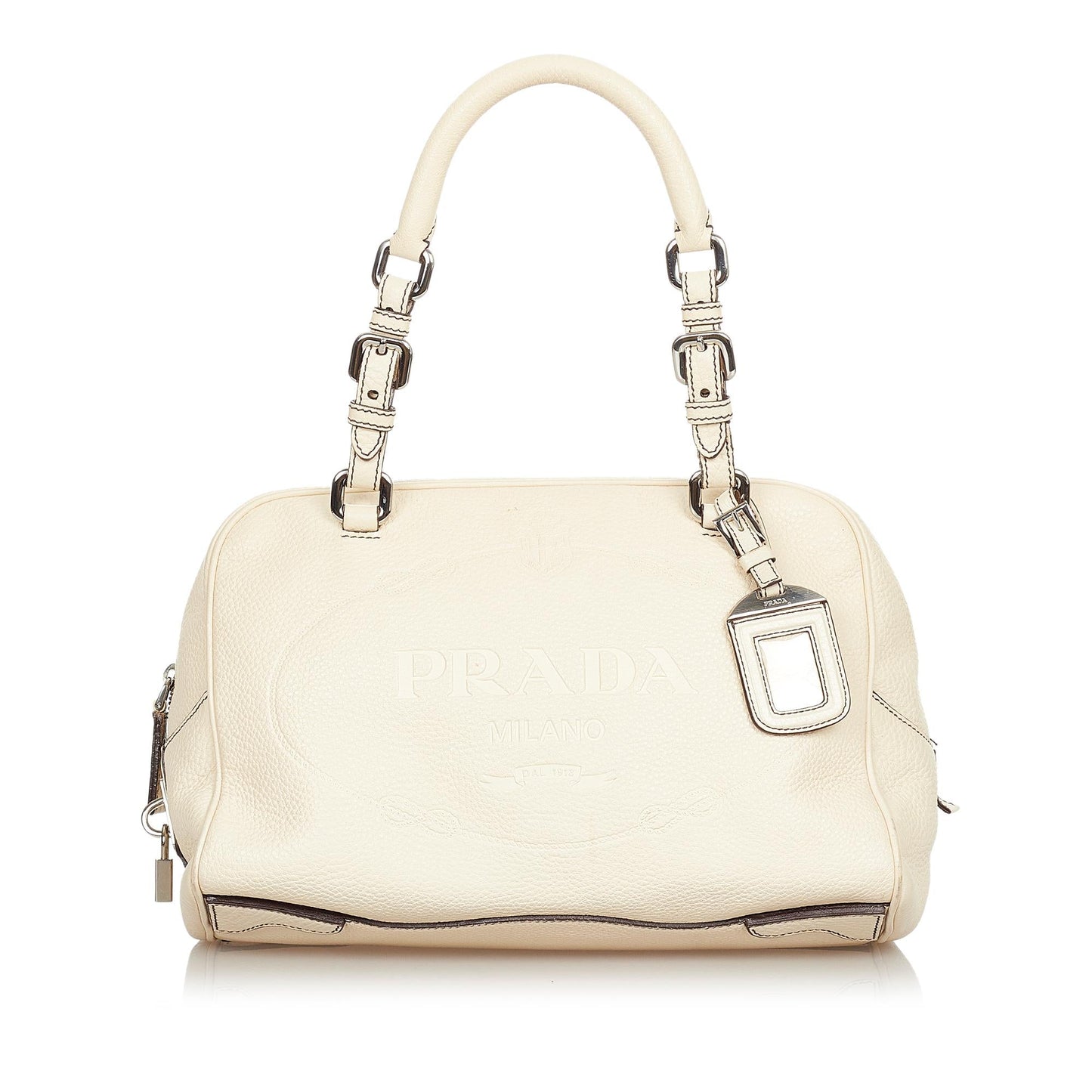 Prada Vitello Daino Logo Handbag Style 3 - Ewore Bags