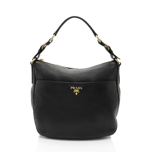 Prada Vitello Daino Pocket Small Hobo