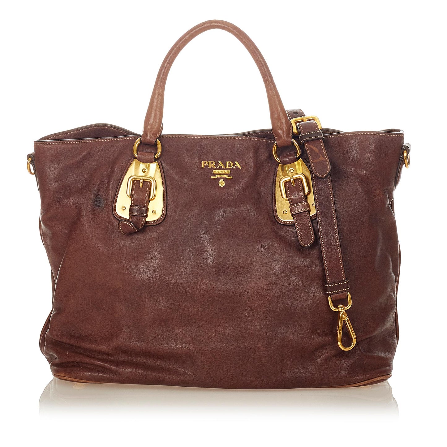 Prada Vitello Daino Satchel (SHG-26263)