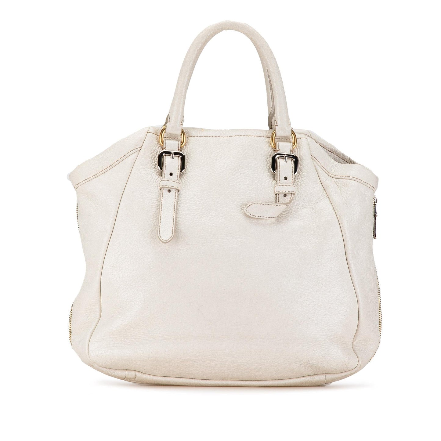 Prada Vitello Daino Satchel (SHG-CF3YOs)