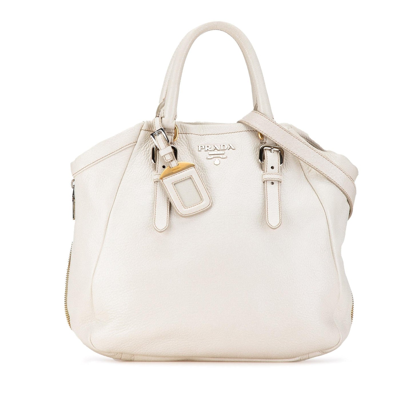 Prada Vitello Daino Satchel (SHG-CF3YOs)