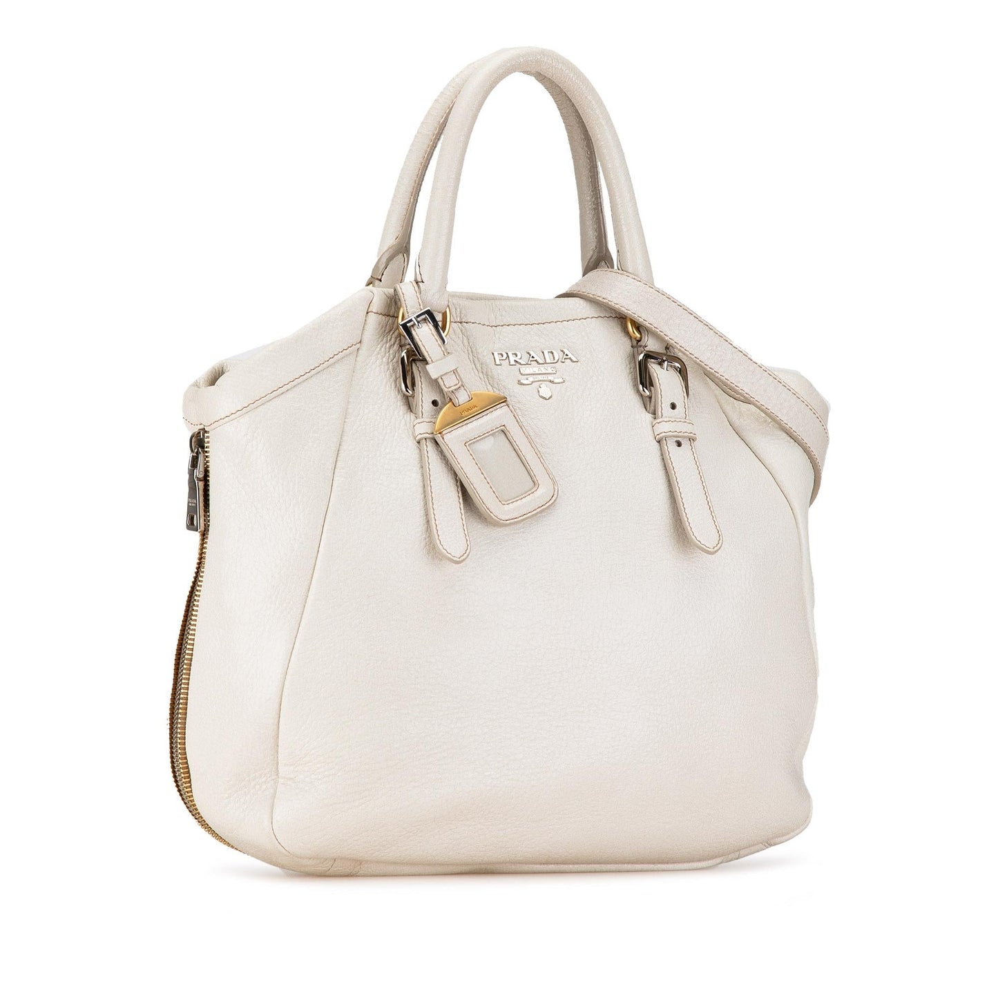 Prada Vitello Daino Satchel (SHG-CF3YOs)