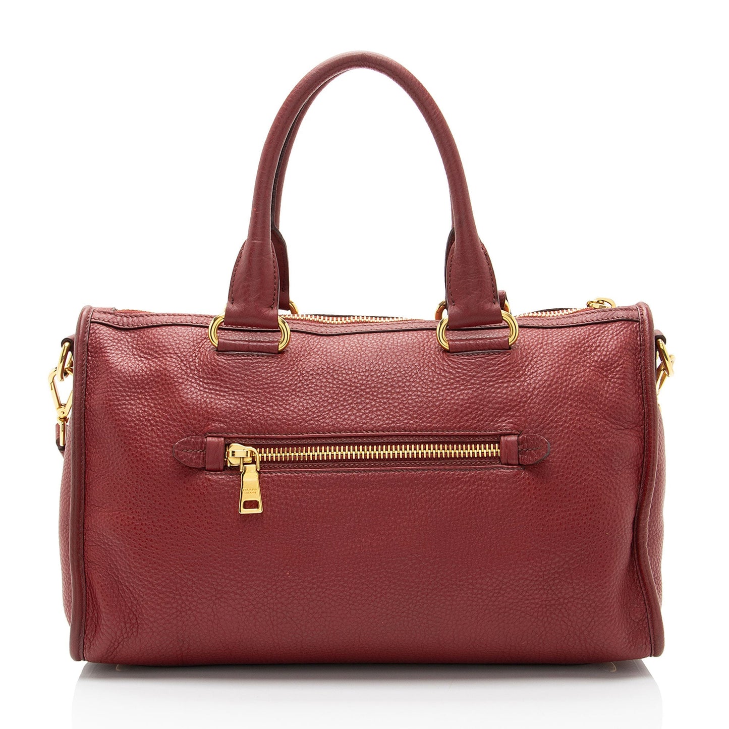 Prada Vitello Daino Zip Satchel (SHF-aIiCAo)