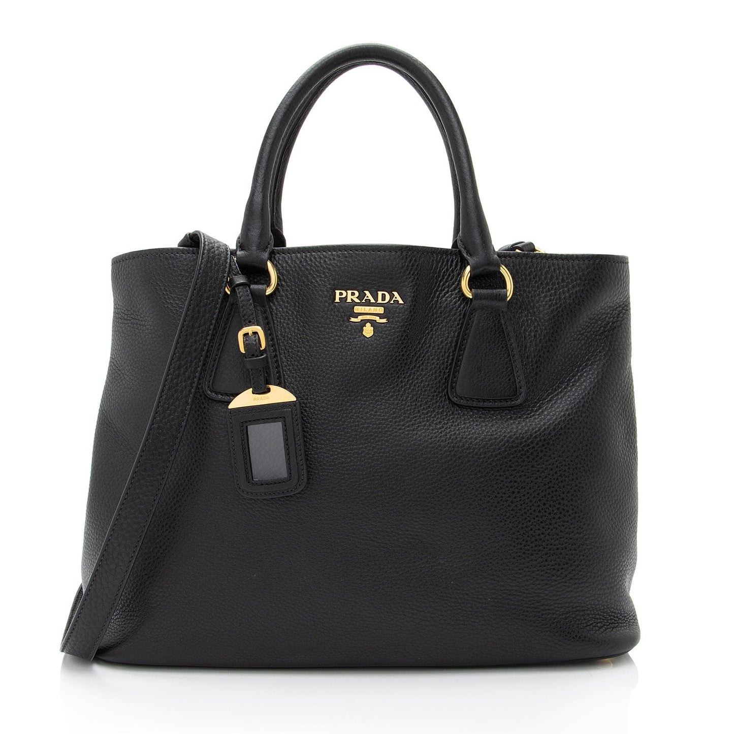 Prada Vitello Daino Shopping Tote (SHF-rtAZE9)