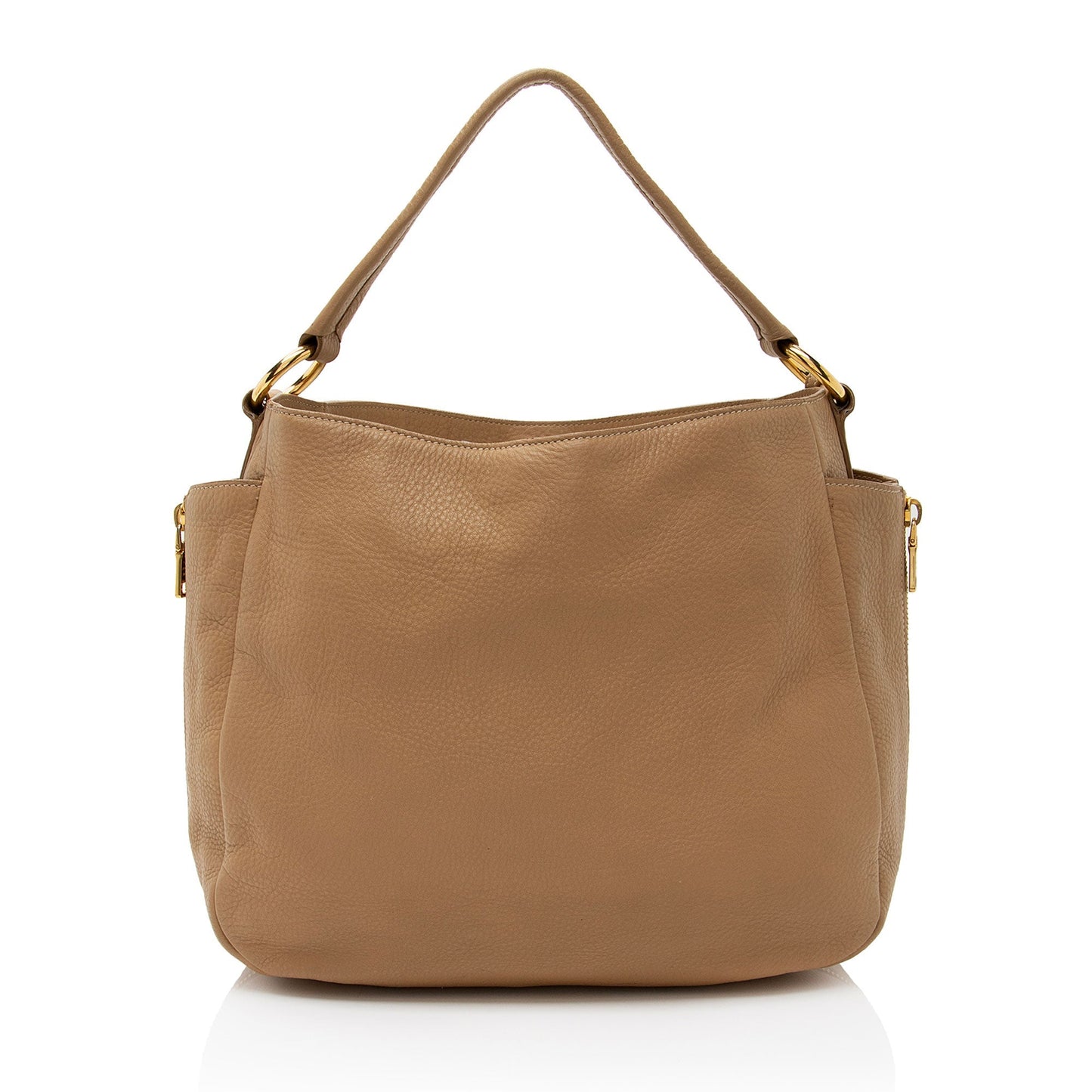Prada Vitello Daino Side Pocket Zip Large Hobo (SHF-pipYZZ)
