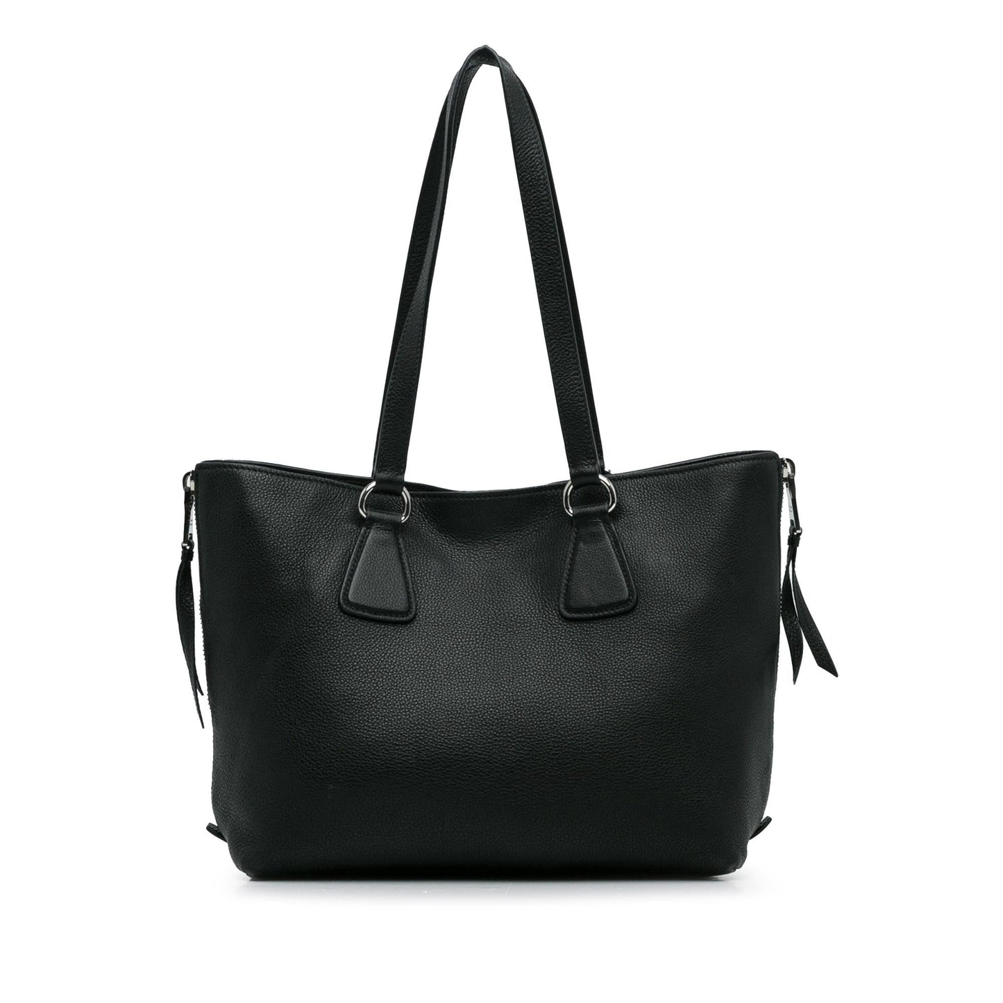 Prada Vitello Daino Side Zip Tote (SHG-G8aLLR)