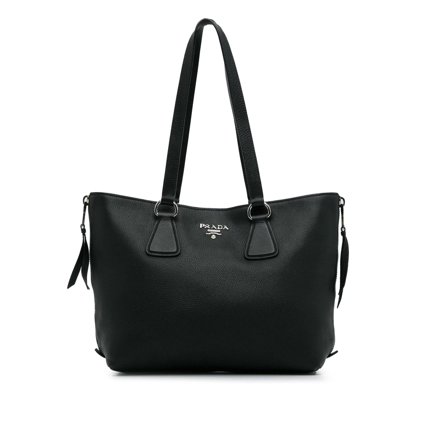 Prada Vitello Daino Side Zip Tote (SHG-G8aLLR)
