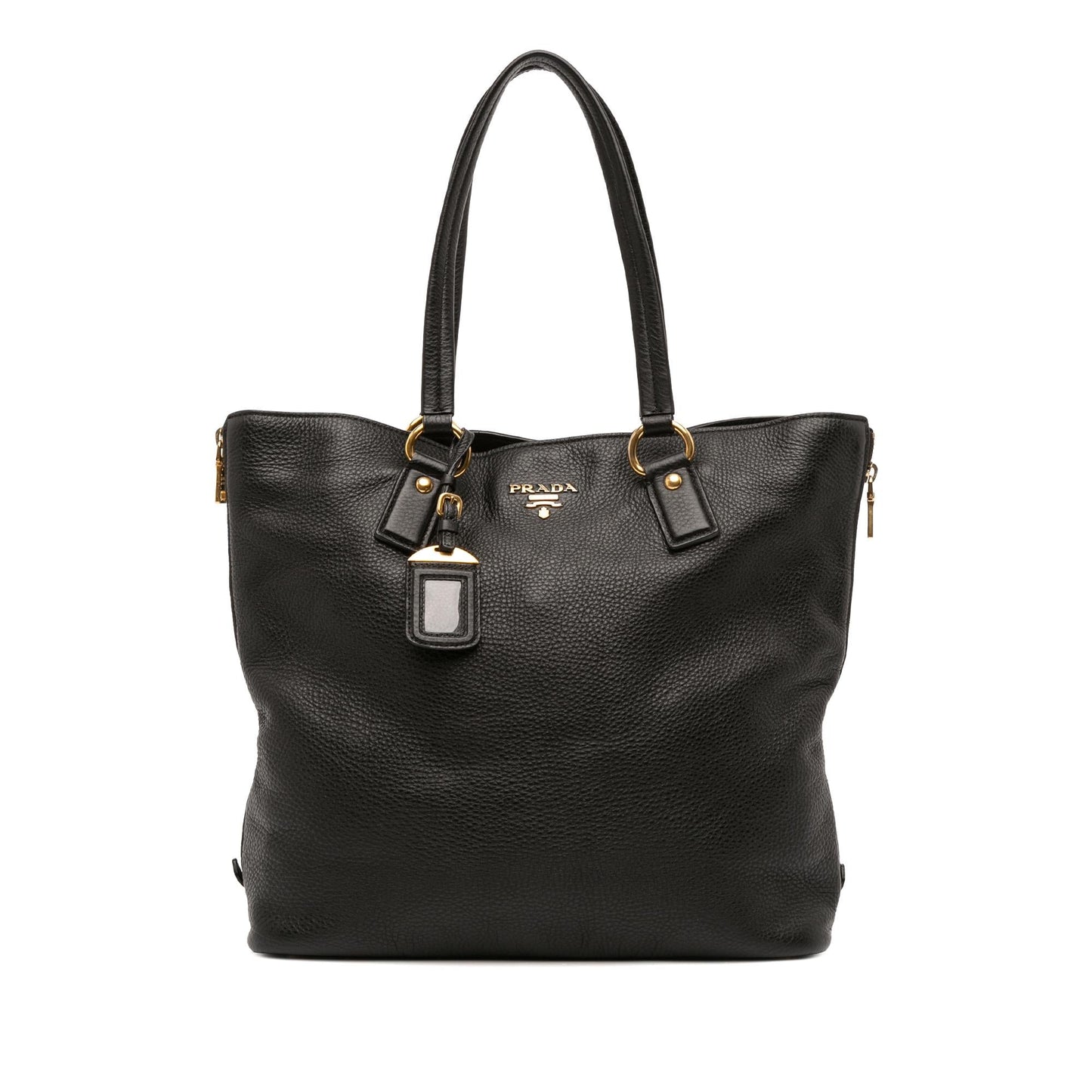 Prada Vitello Daino Side Zip Tote