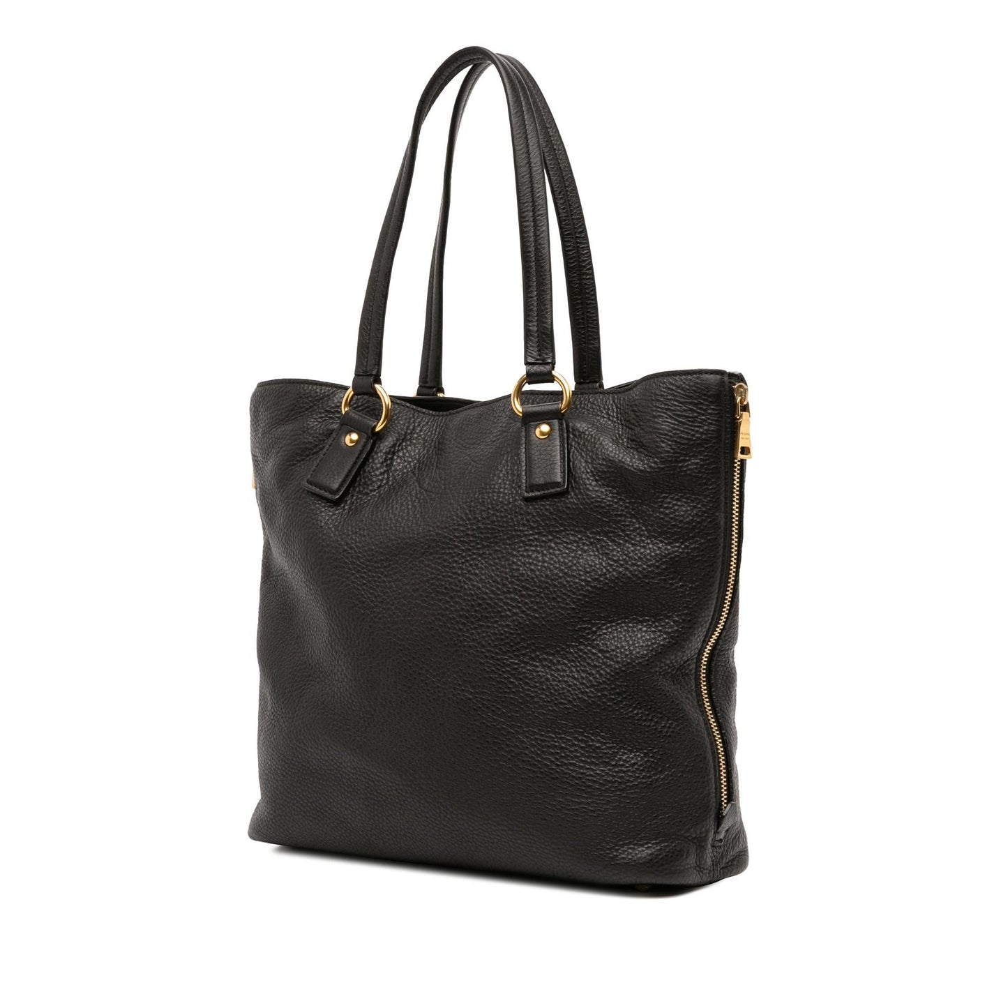 Prada Vitello Daino Side Zip Tote