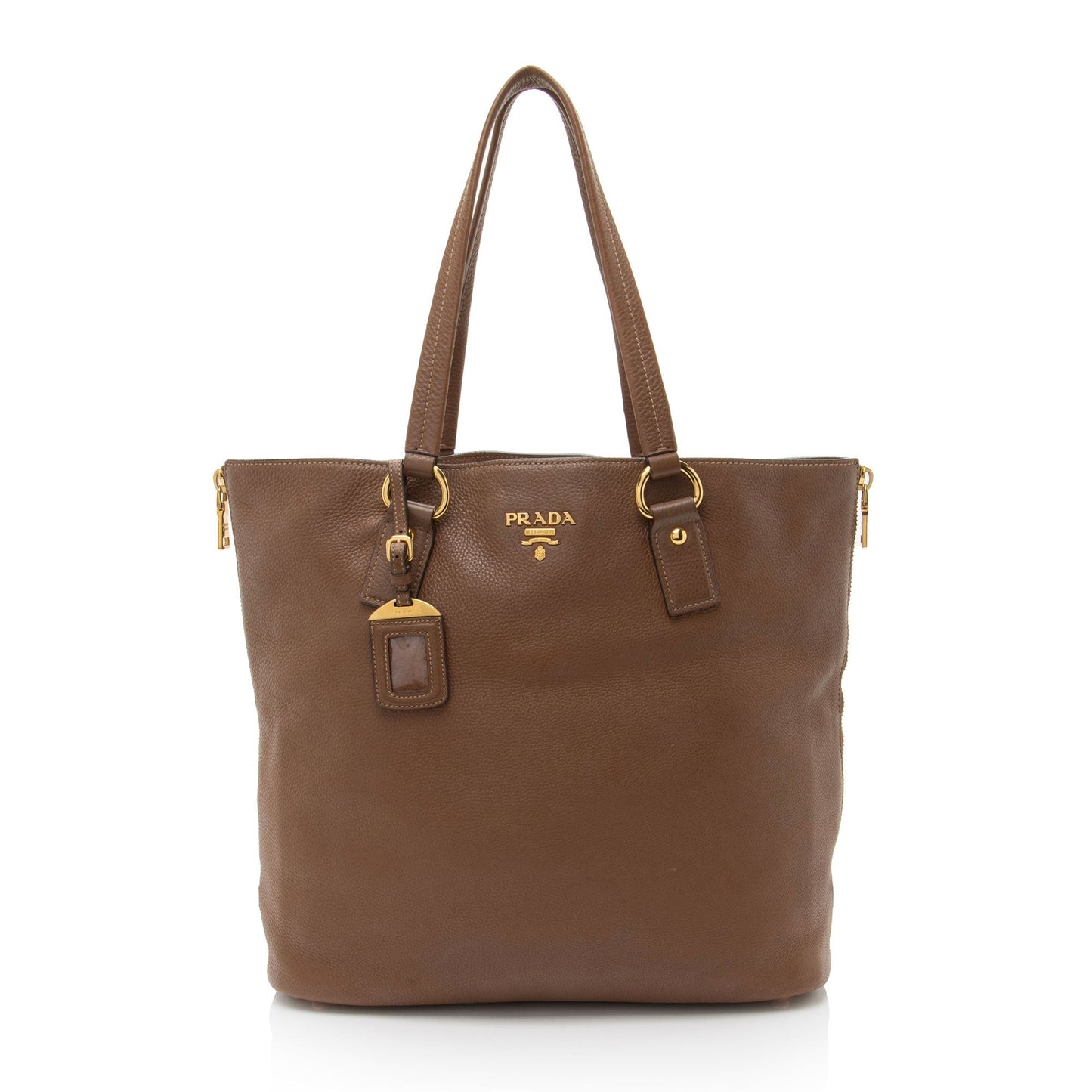 Prada Vitello Daino Side Zip Tote