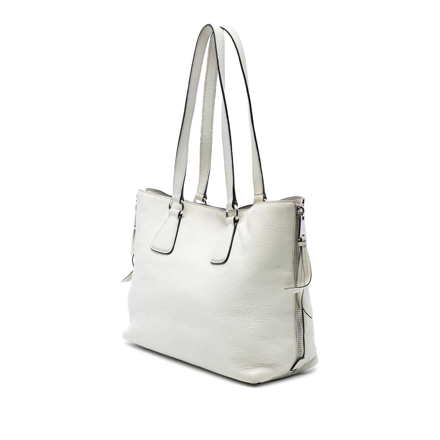 Prada Vitello Daino Side Zip Tote