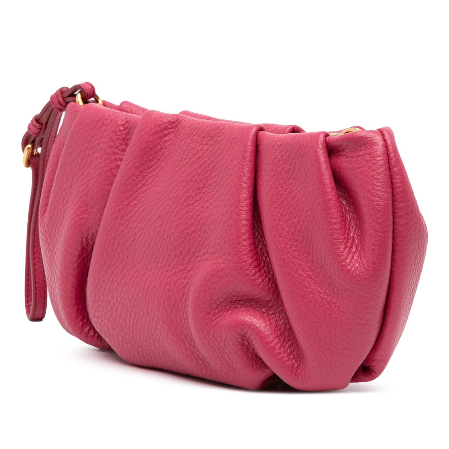 Prada Vitello Daino Wristlet Clutch
