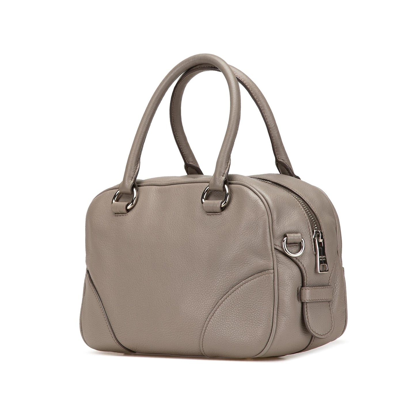 Prada Vitello Daino Zip Top Satchel