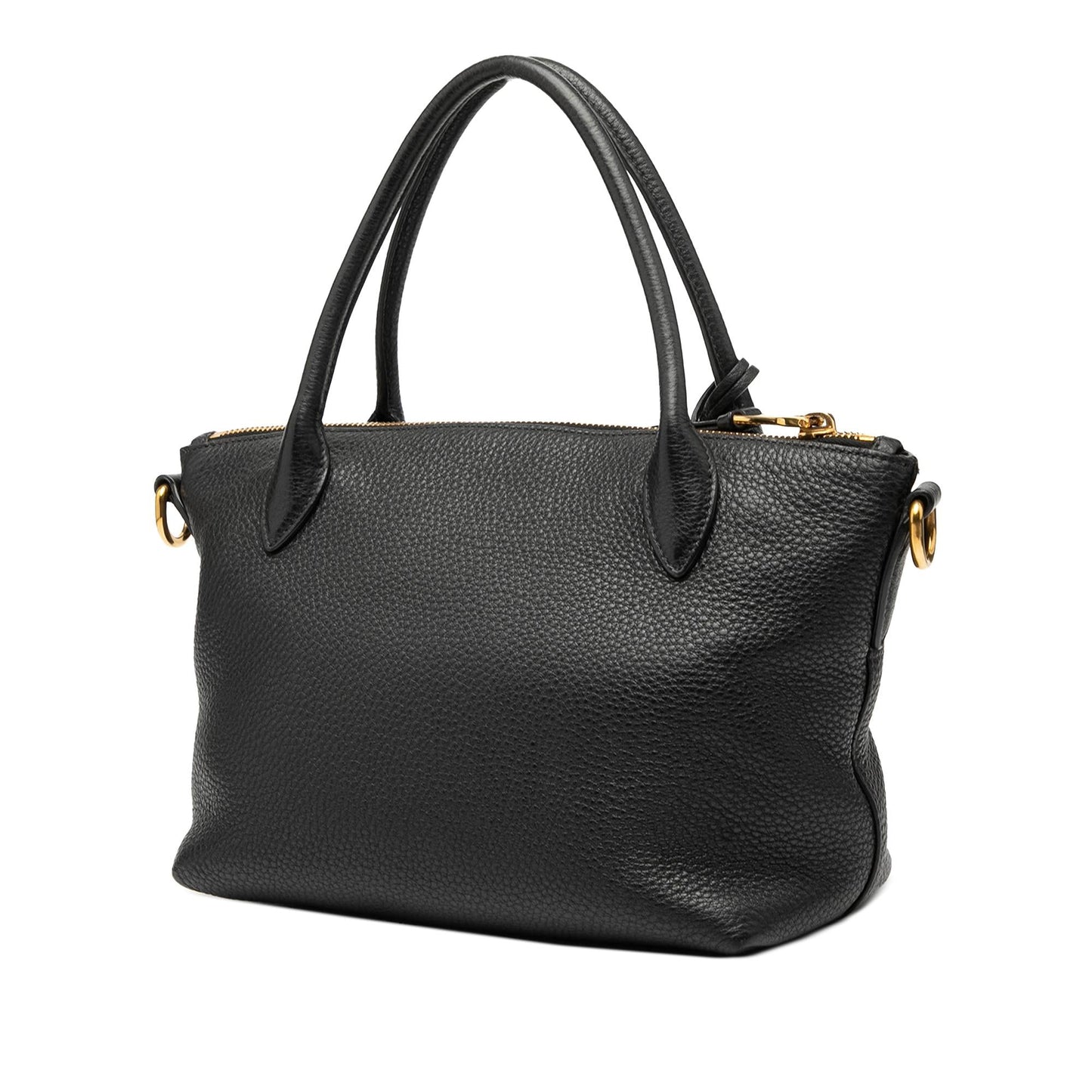 Prada Vitello Daino Zip Top Satchel