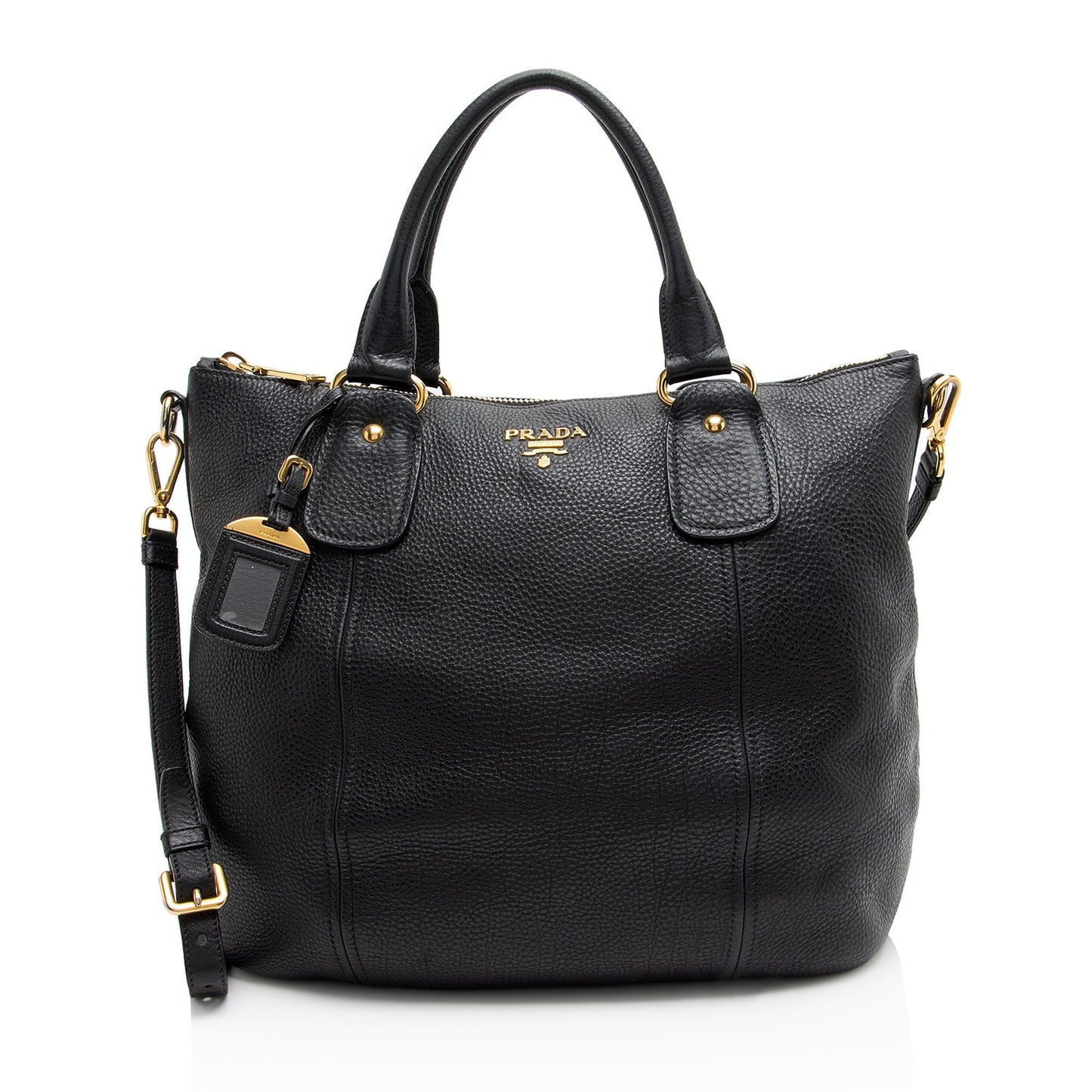Prada Vitello Daino Zip Top Tote
