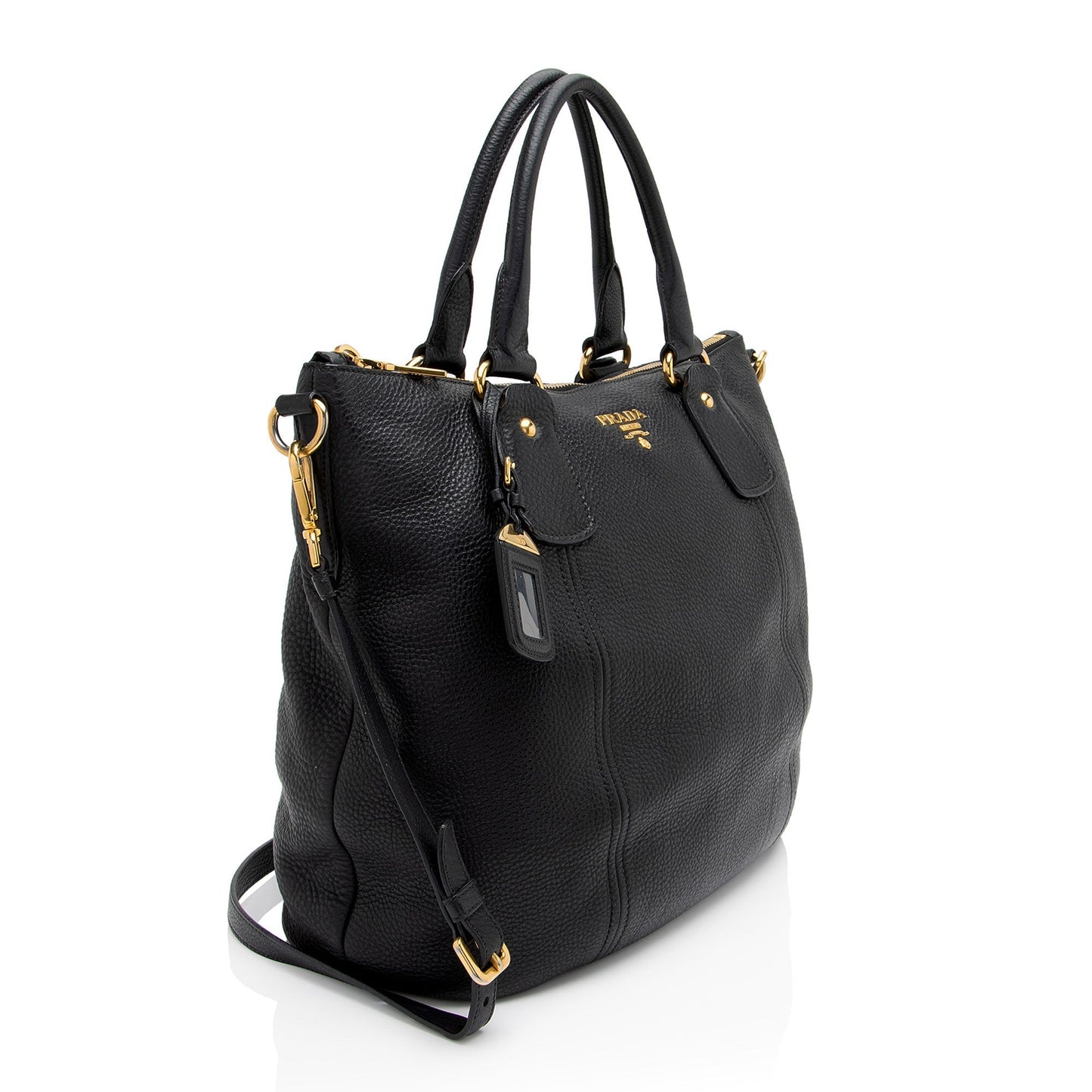 Prada Vitello Daino Zip Top Tote