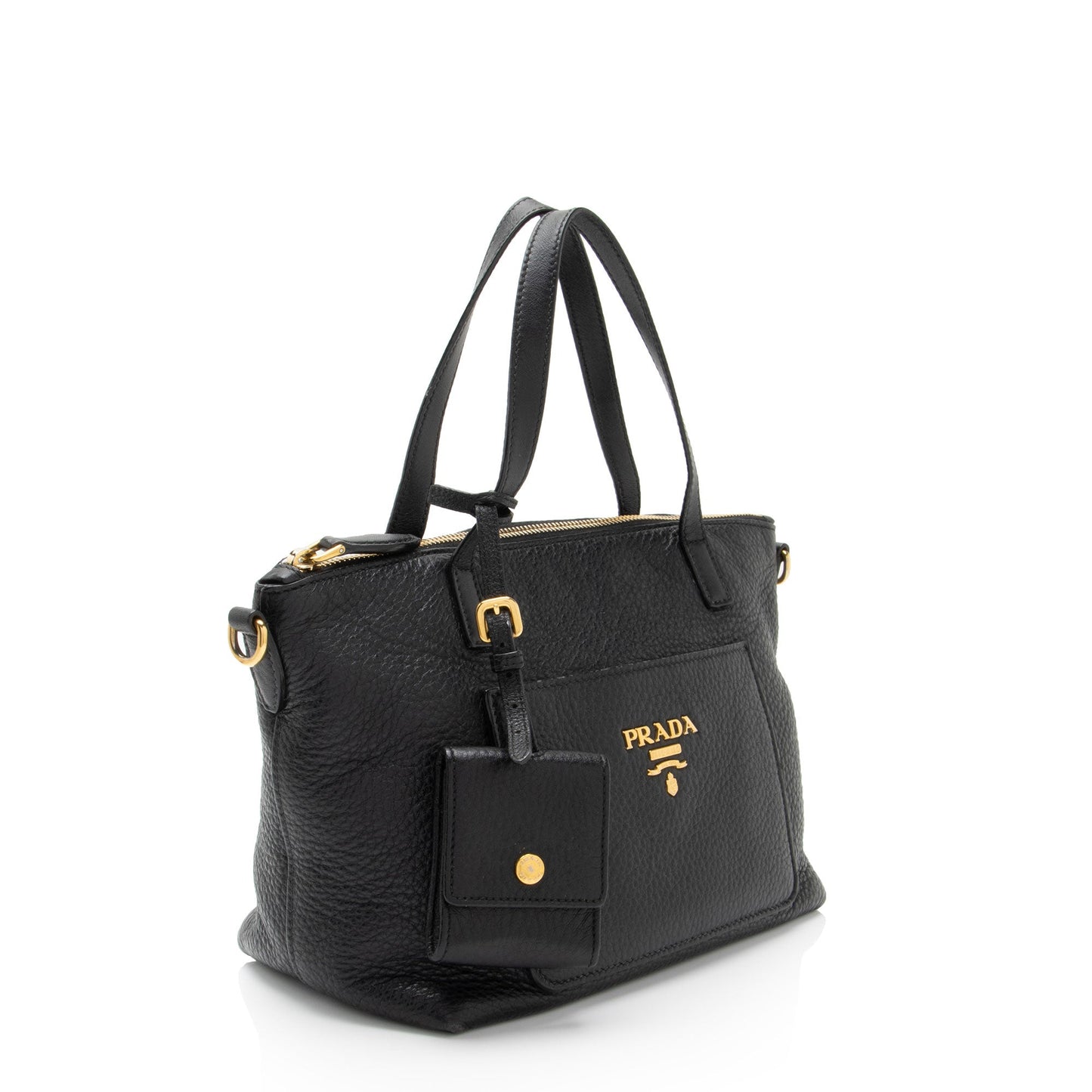 Prada Vitello Diano Pocket Mini Tote