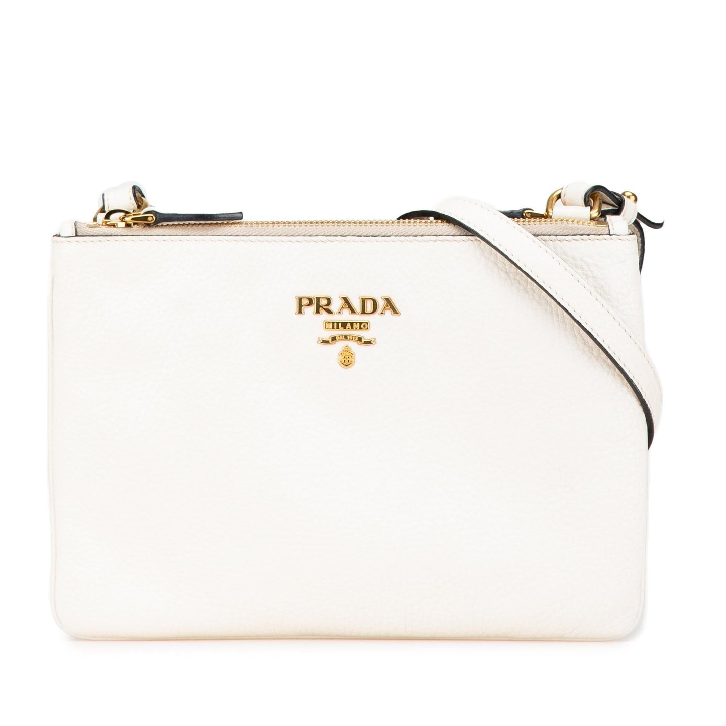 Prada Vitello Phenix Double Zip Crossbody
