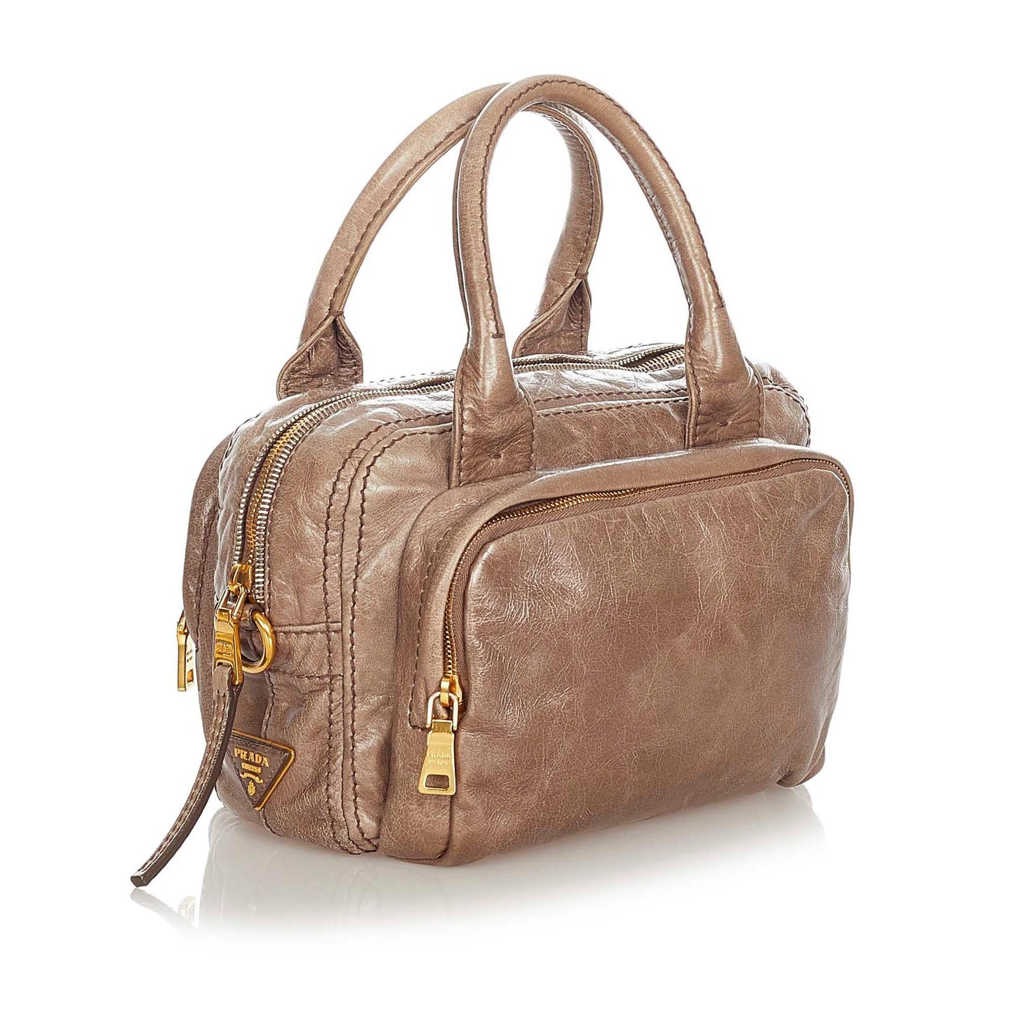 Prada Vitello Shine Bauletto Satchel (SHG-22185)