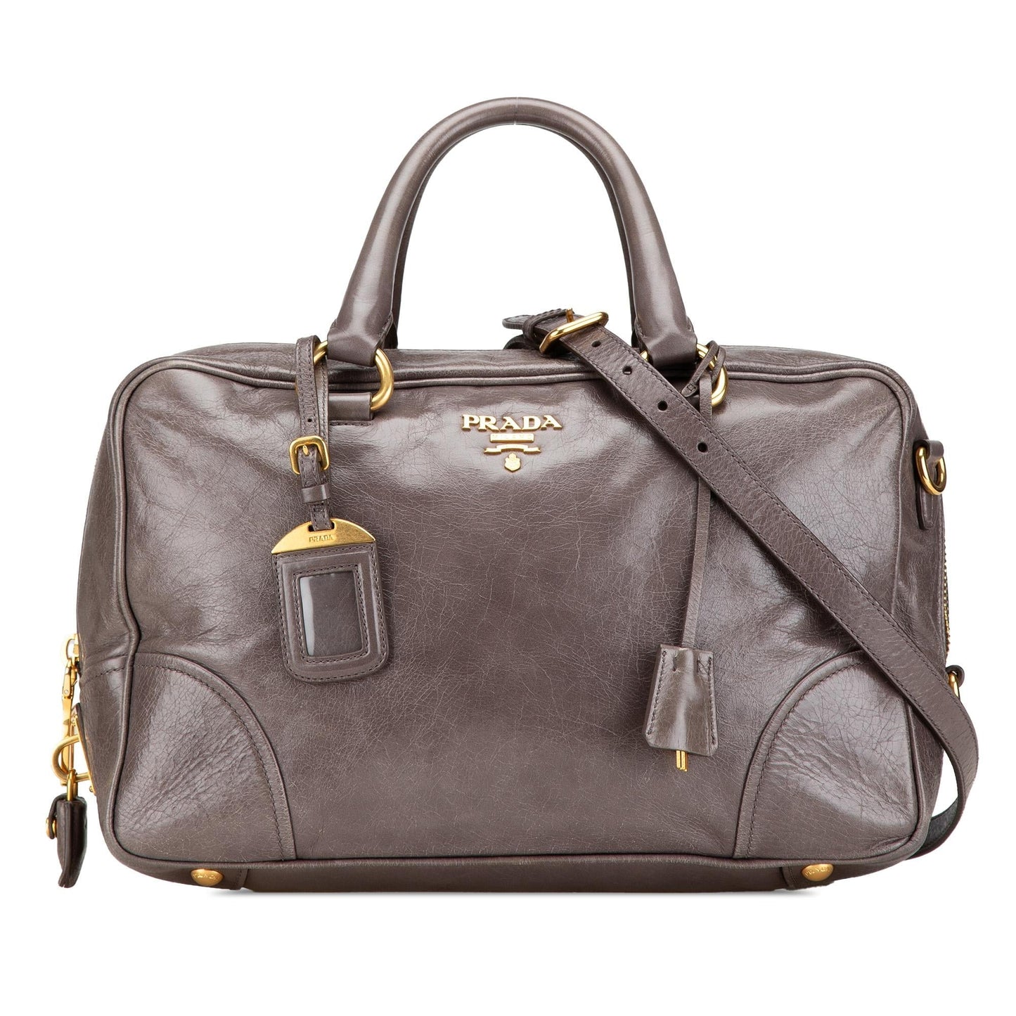 Prada Vitello Shine Bauletto Satchel