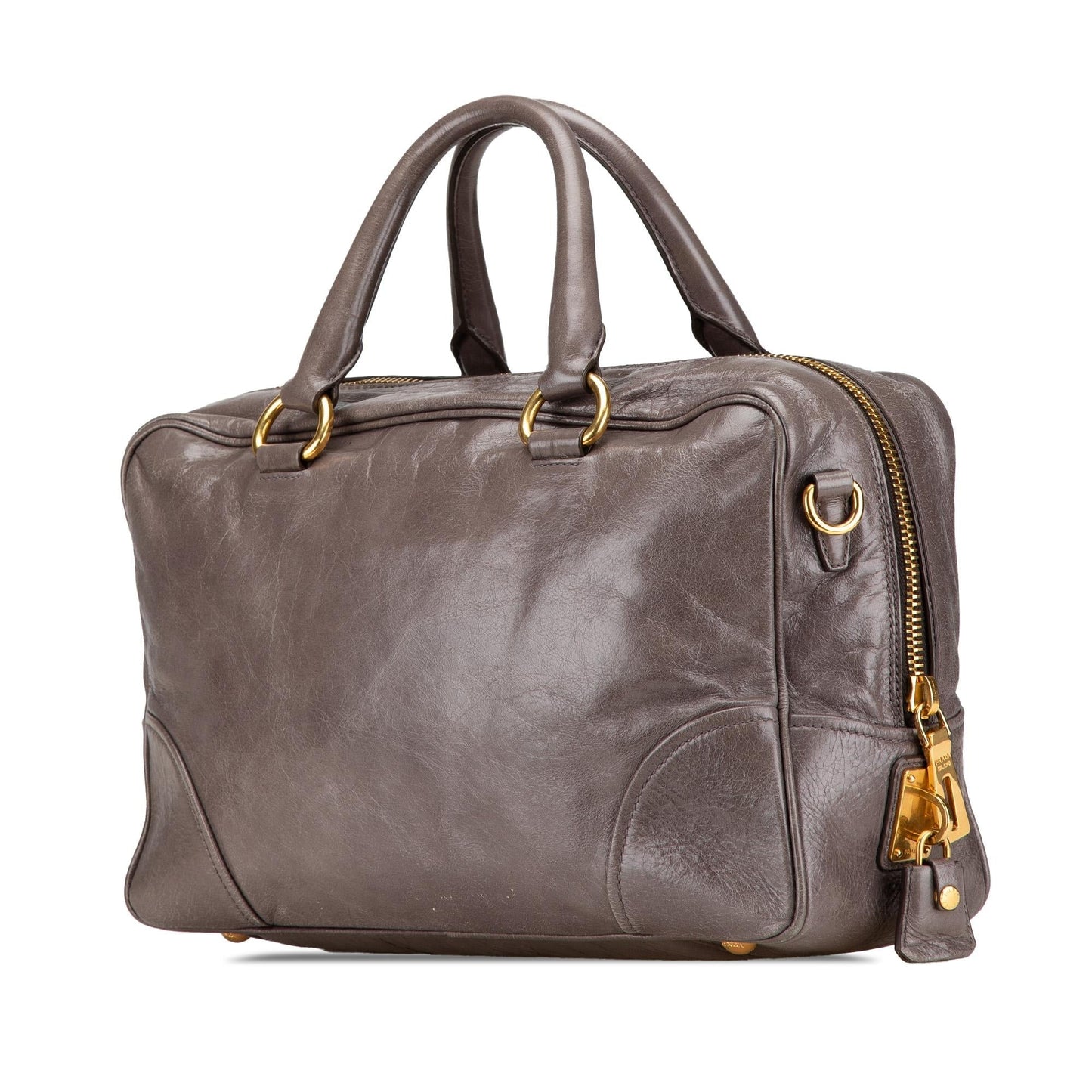 Prada Vitello Shine Bauletto Satchel