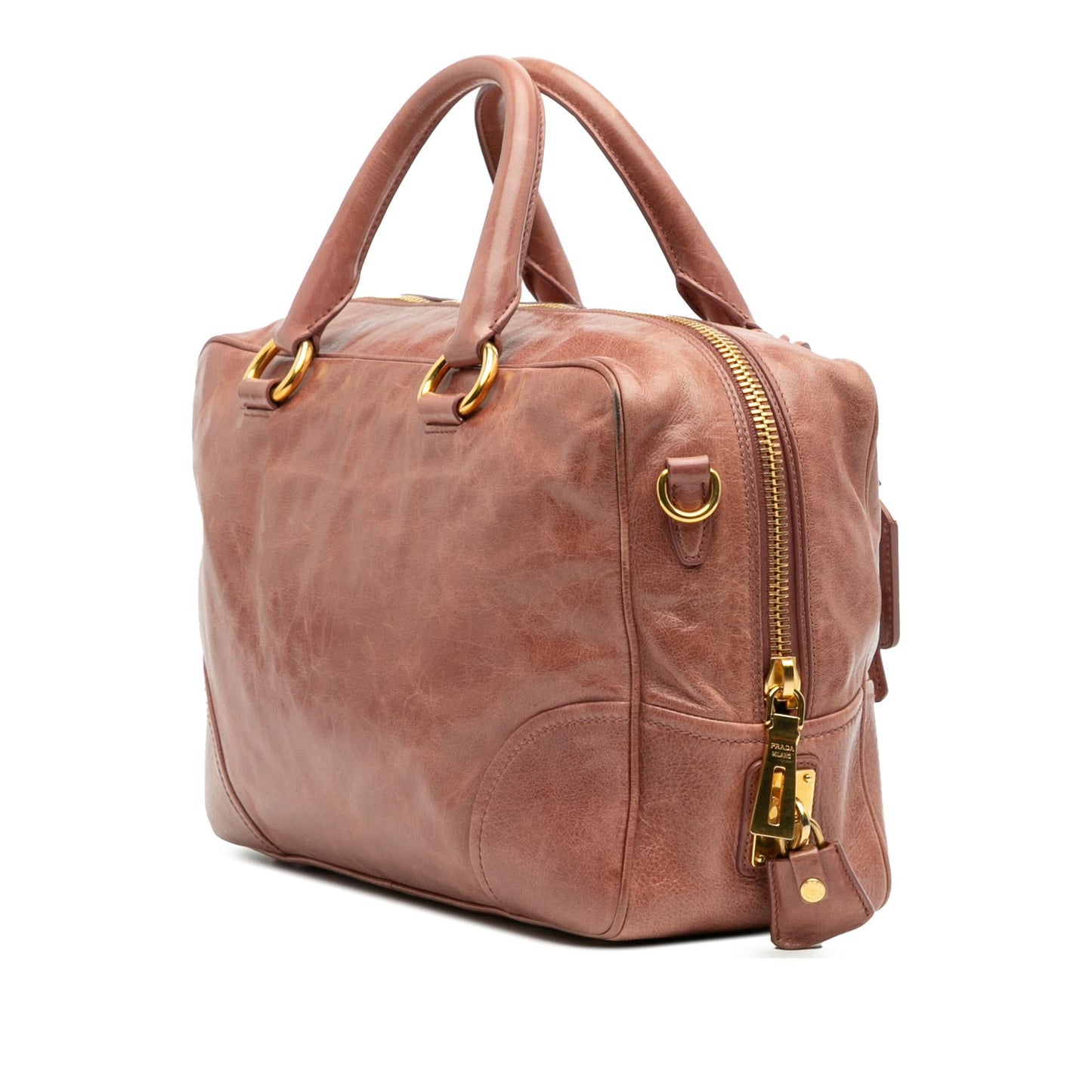 Prada Vitello Shine Bauletto Satchel
