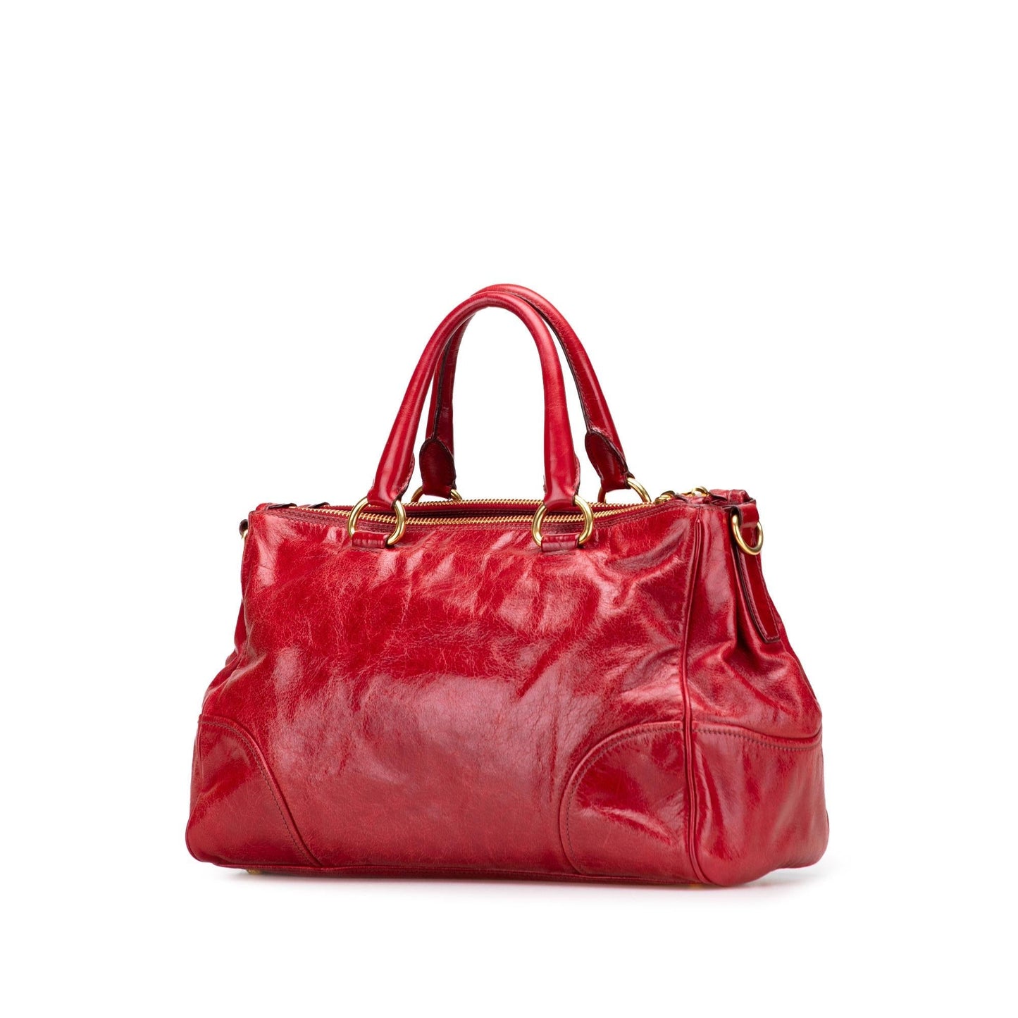 Prada Vitello Shine Bauletto Satchel