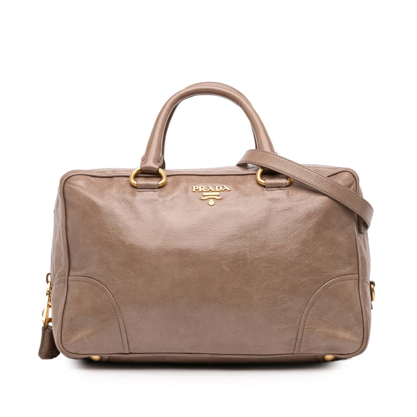 Prada Vitello Shine Bauletto Satchel