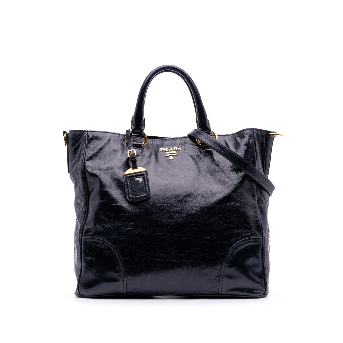 Prada Vitello Shine Open Convertible Tote