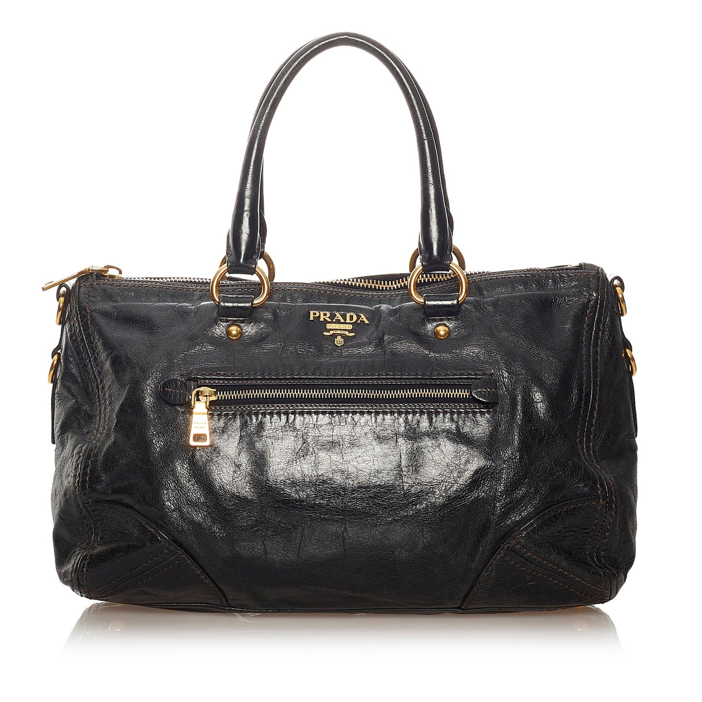 Prada Vitello Shine Satchel (SHG-27607)